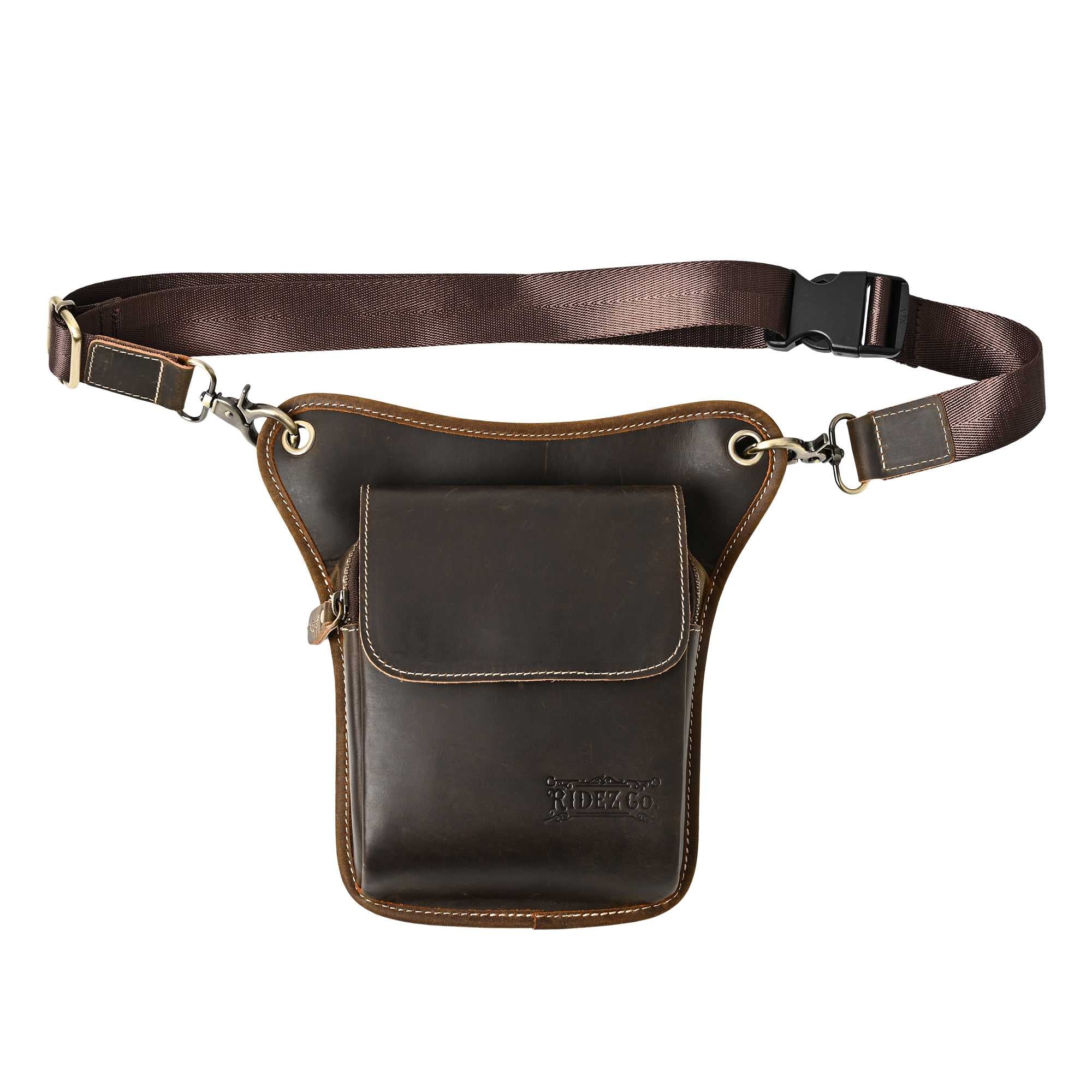 RIDEZ LEATHER LEG BAG バイク用 レッグバッグ RBP04