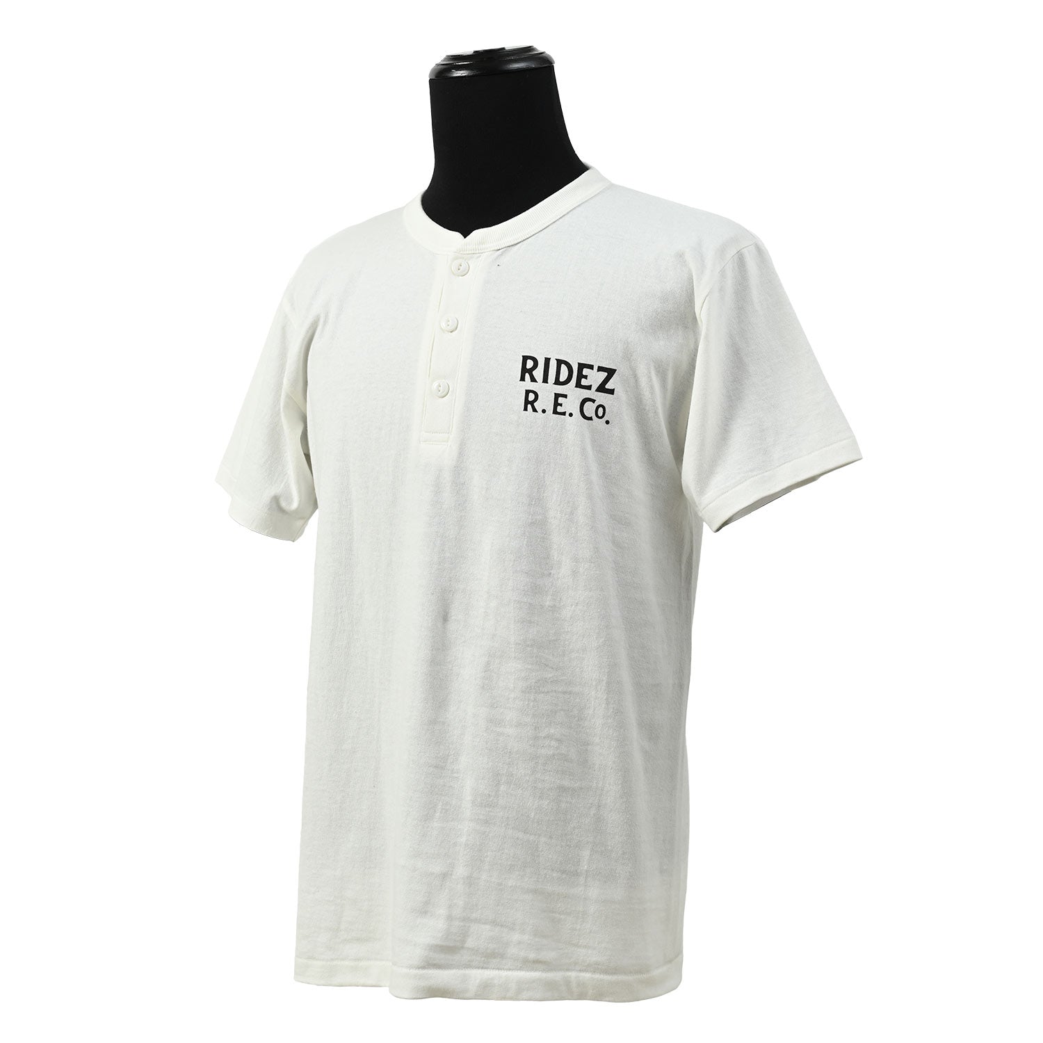 RIDEZ REC 6.2oz ヘンリーネック Tシャツ RD7032