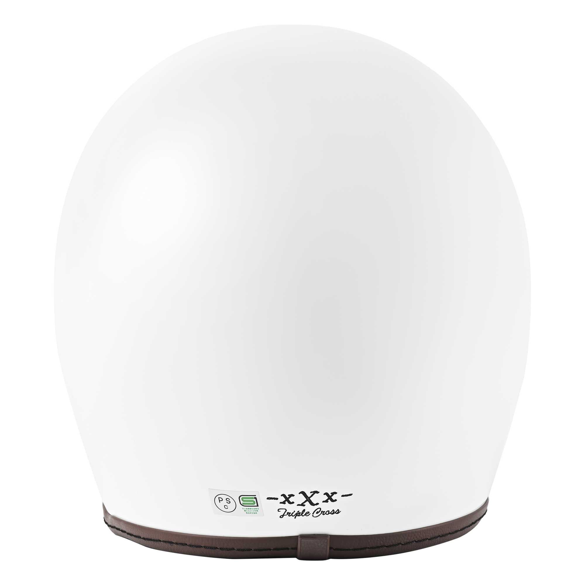 RIDEZ TRIPLE CROSS Motorcycle Full Face Helmet WHITE