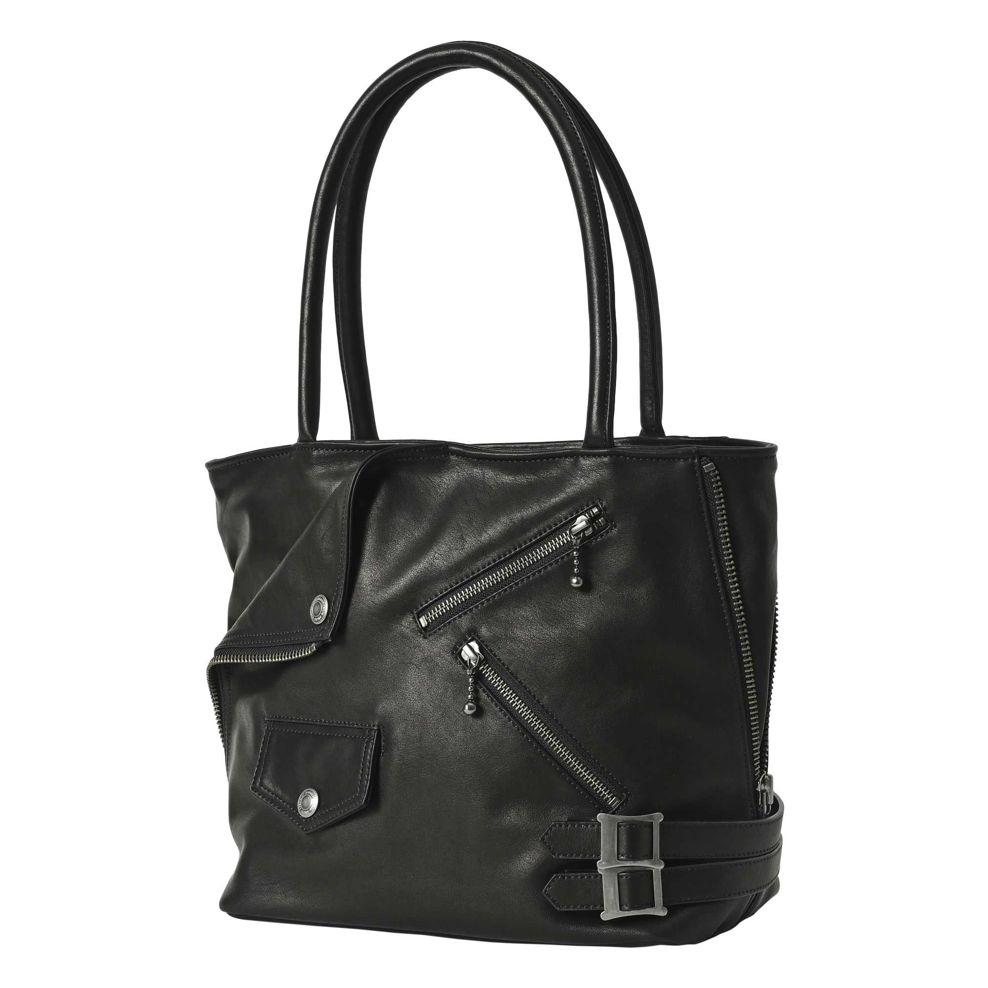 RIDEZ ライダース トートバッグ ラージサイズ メンズ レディースショルダーバイク BLACK