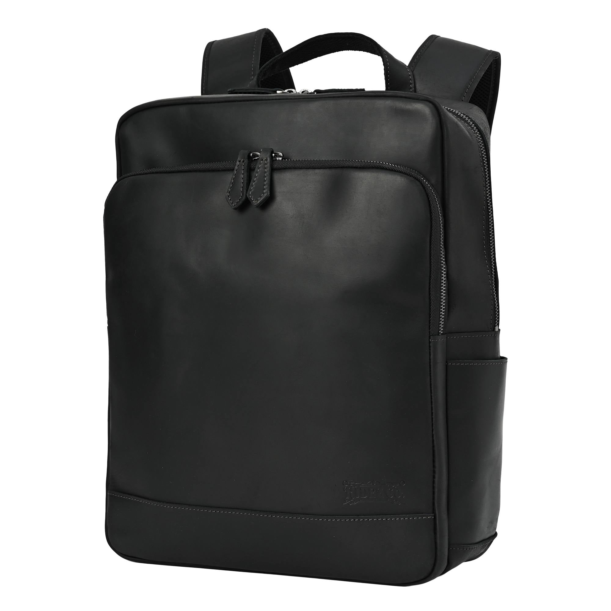 RIDEZ LEATHER BACKPACK Motorcycle Leather Backpack BLACK RBP01