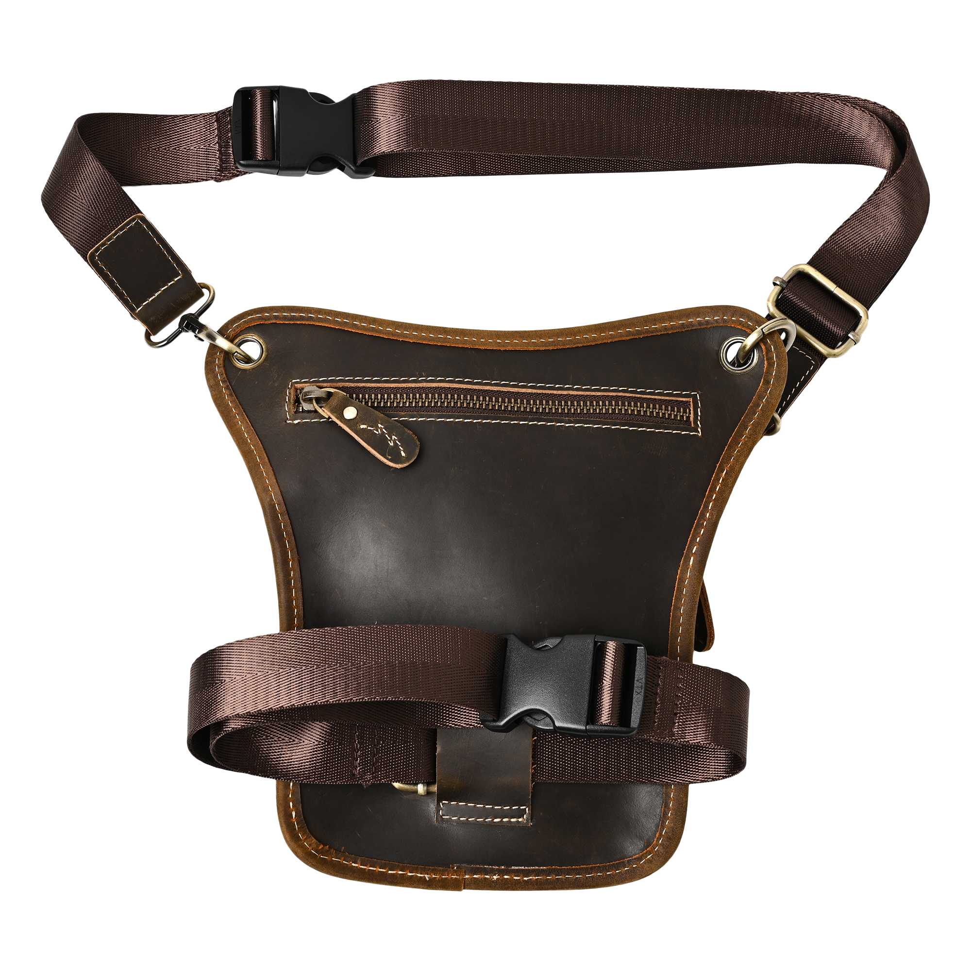 RIDEZ LEATHER LEG BAG バイク用 レッグバッグ RBP04