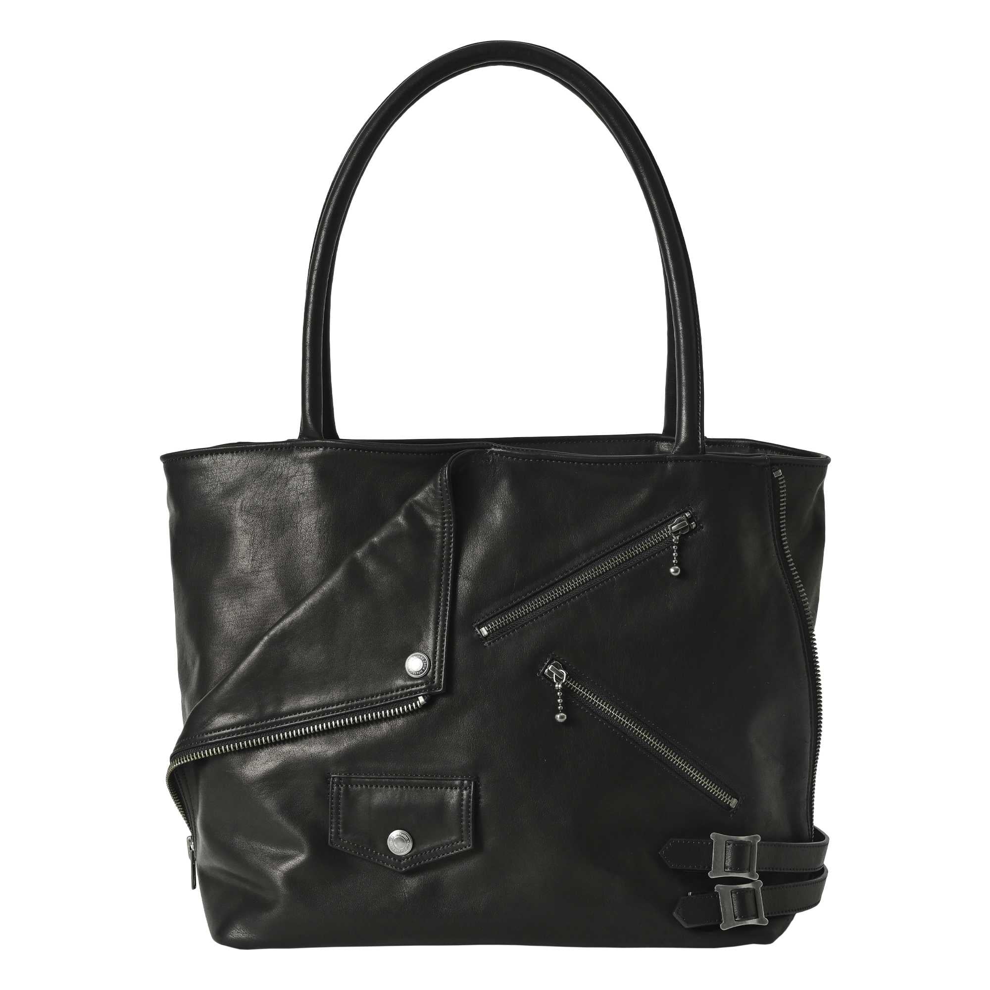 RIDEZ ライダース トートバッグ ラージサイズ メンズ レディースショルダーバイク BLACK