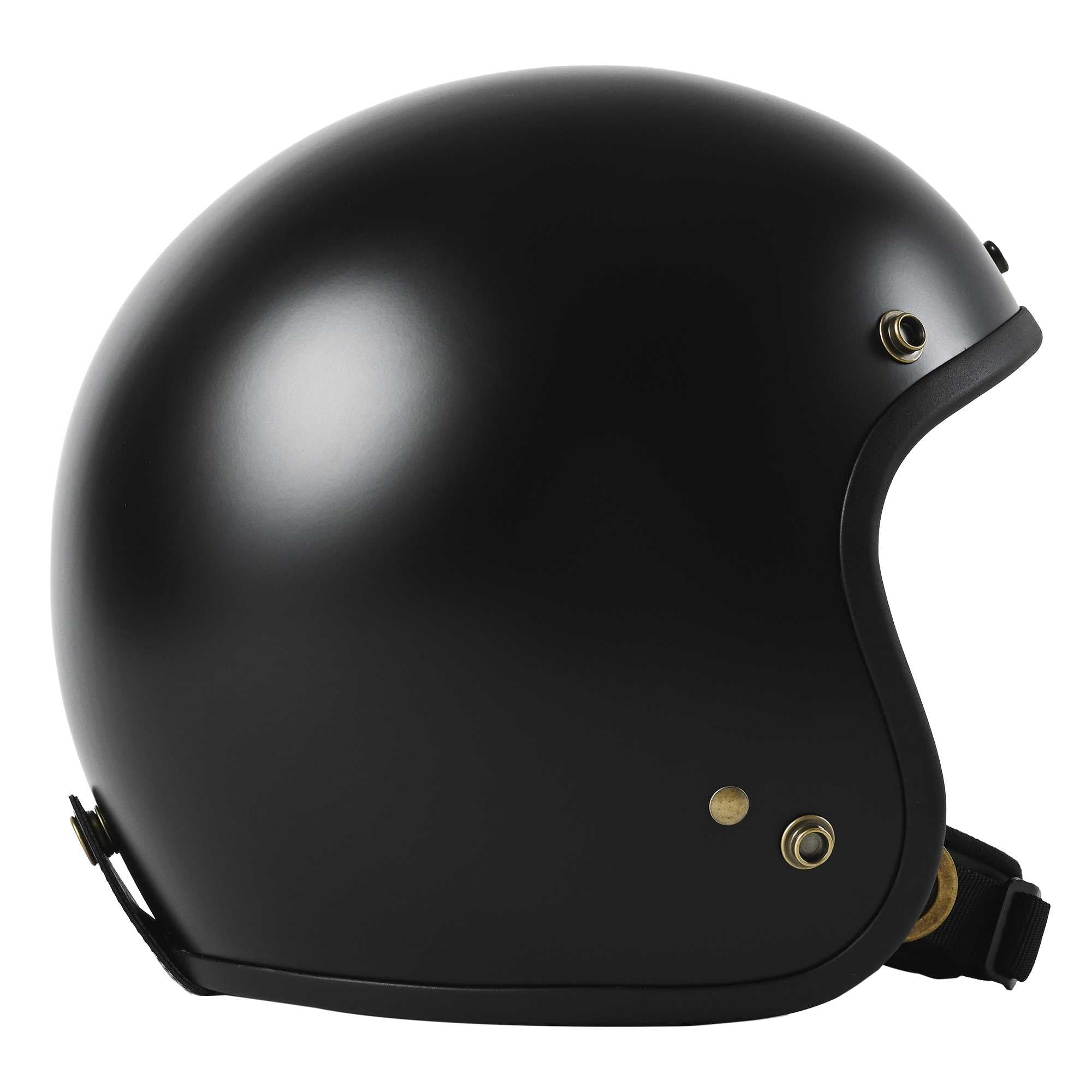 RIDEZ TQ BLACK 3 sizes jet helmet TQ-BK
