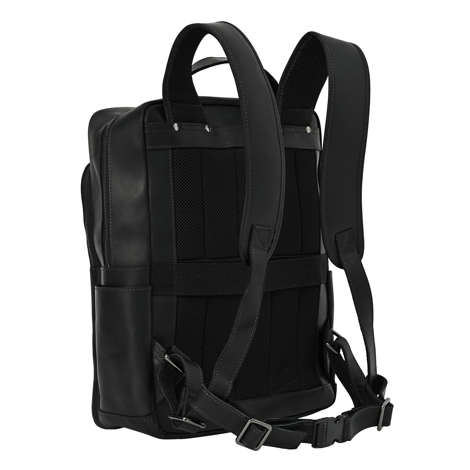 RIDEZ LEATHER BACKPACK Motorcycle Leather Backpack BLACK RBP01