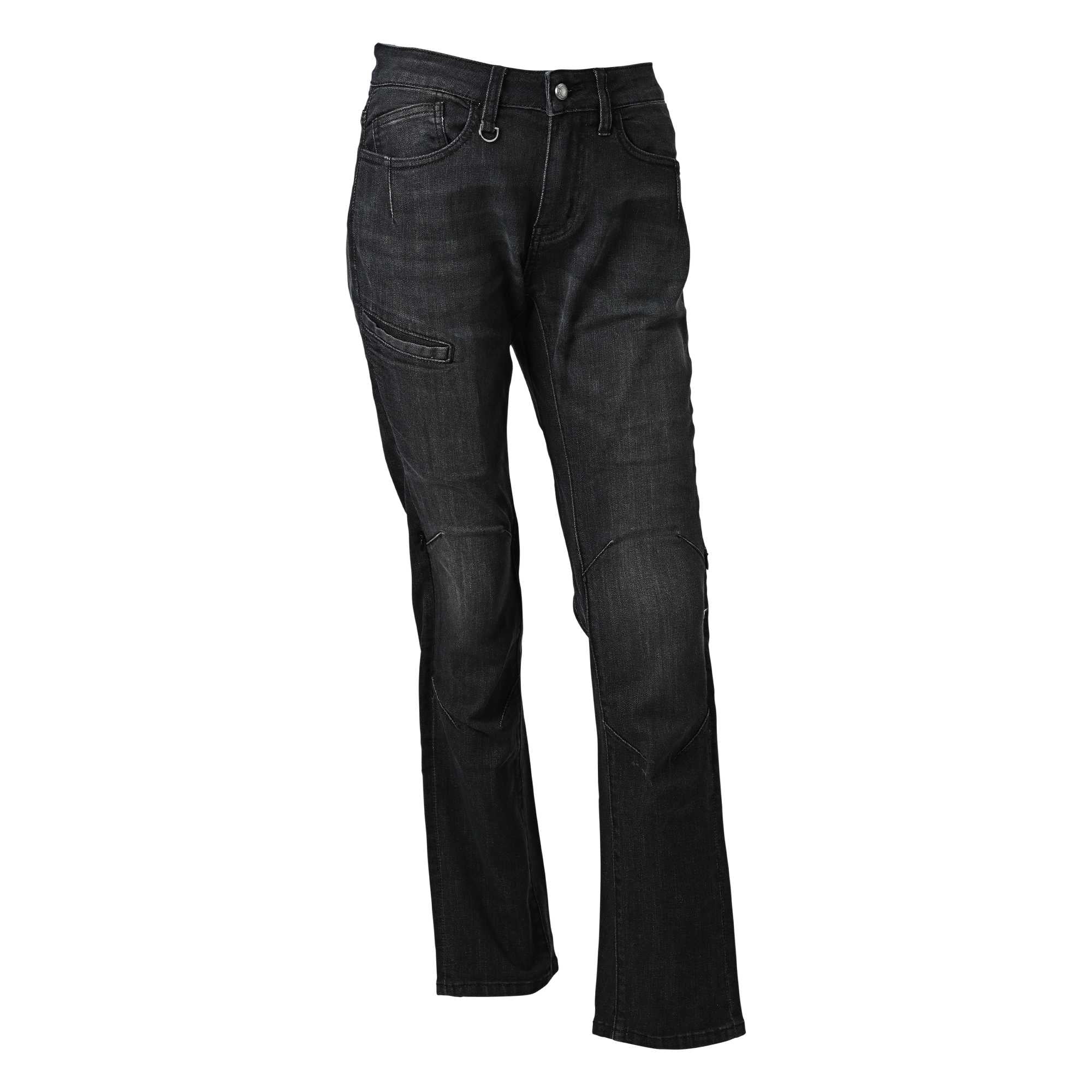 SUGAR RIDEZ 9.3oz LIGHT CORDURA バイク ストレッチ デニム ストレート BLACK SDB2002