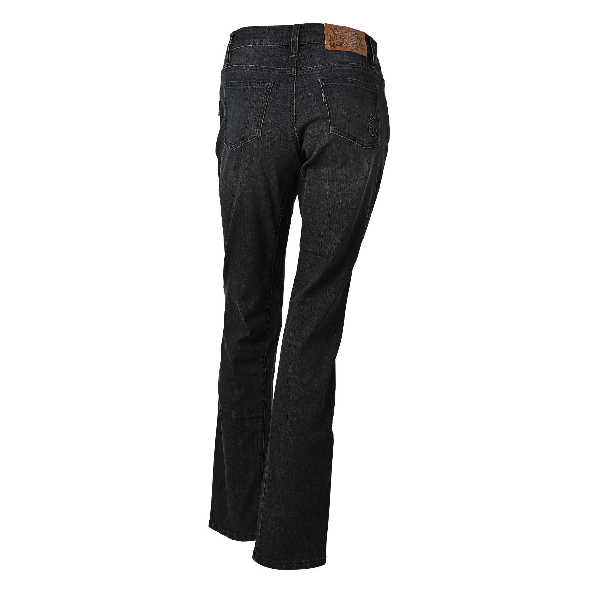SUGAR RIDEZ 9.3oz LIGHT CORDURA バイク ストレッチ デニム ストレート BLACK SDB2002