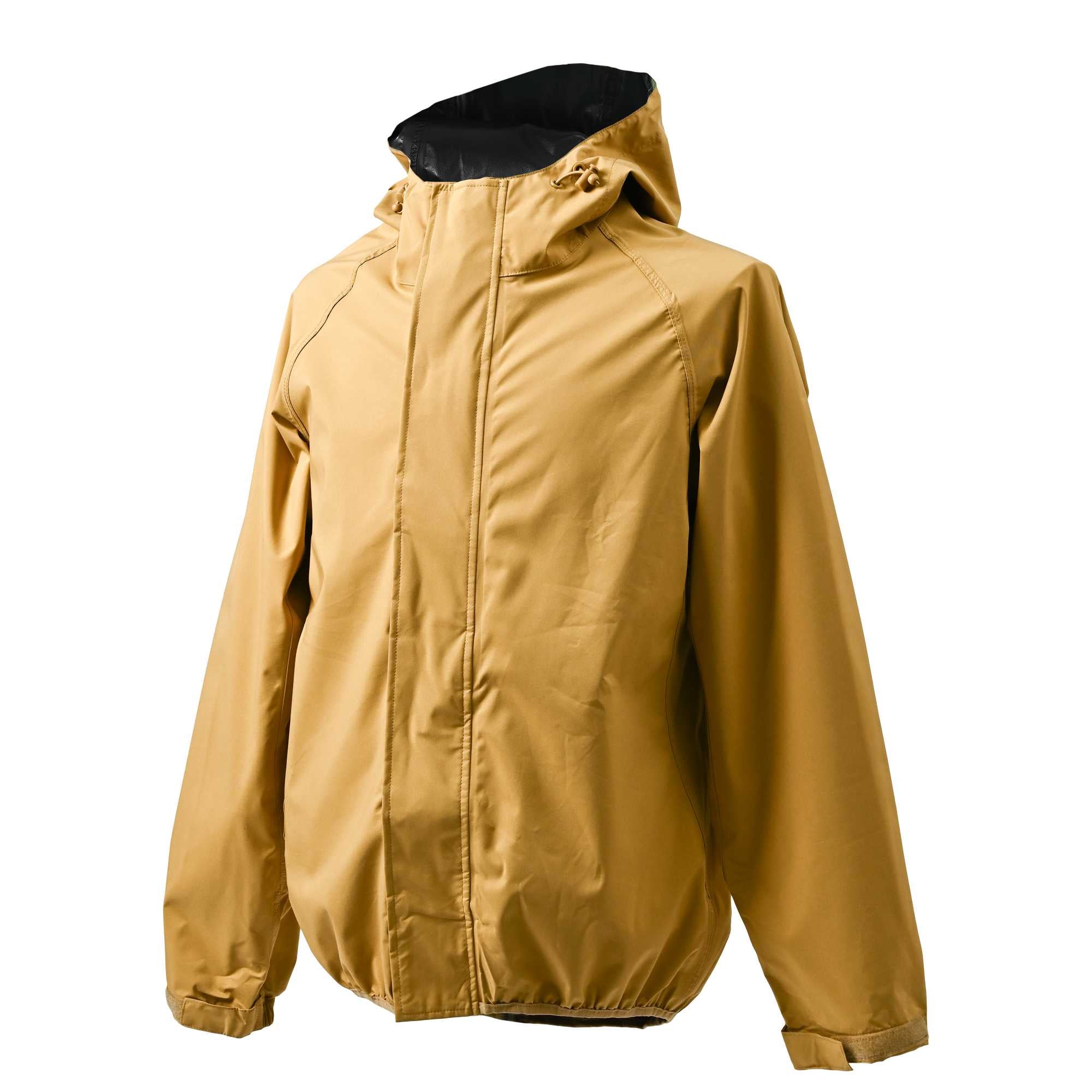 RIDEZ バイク用レインウェア MOTTO MICRO RAIN JACKET KHAKI MCR06(S~4L/男女兼用)