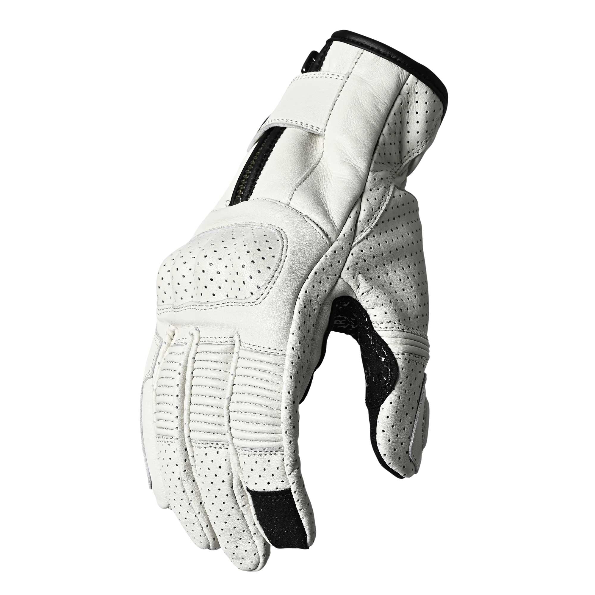 RIDEZ MOTO GLOVES DEFOE バイク用 レザーグローブ OFF WHITE RLG2201