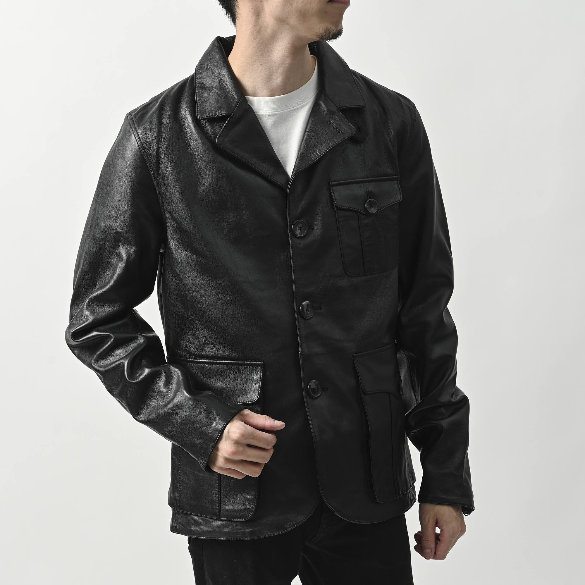 RIDEZ GENTS JACKET  バイク用  レザージャケット ブラック RLJ900