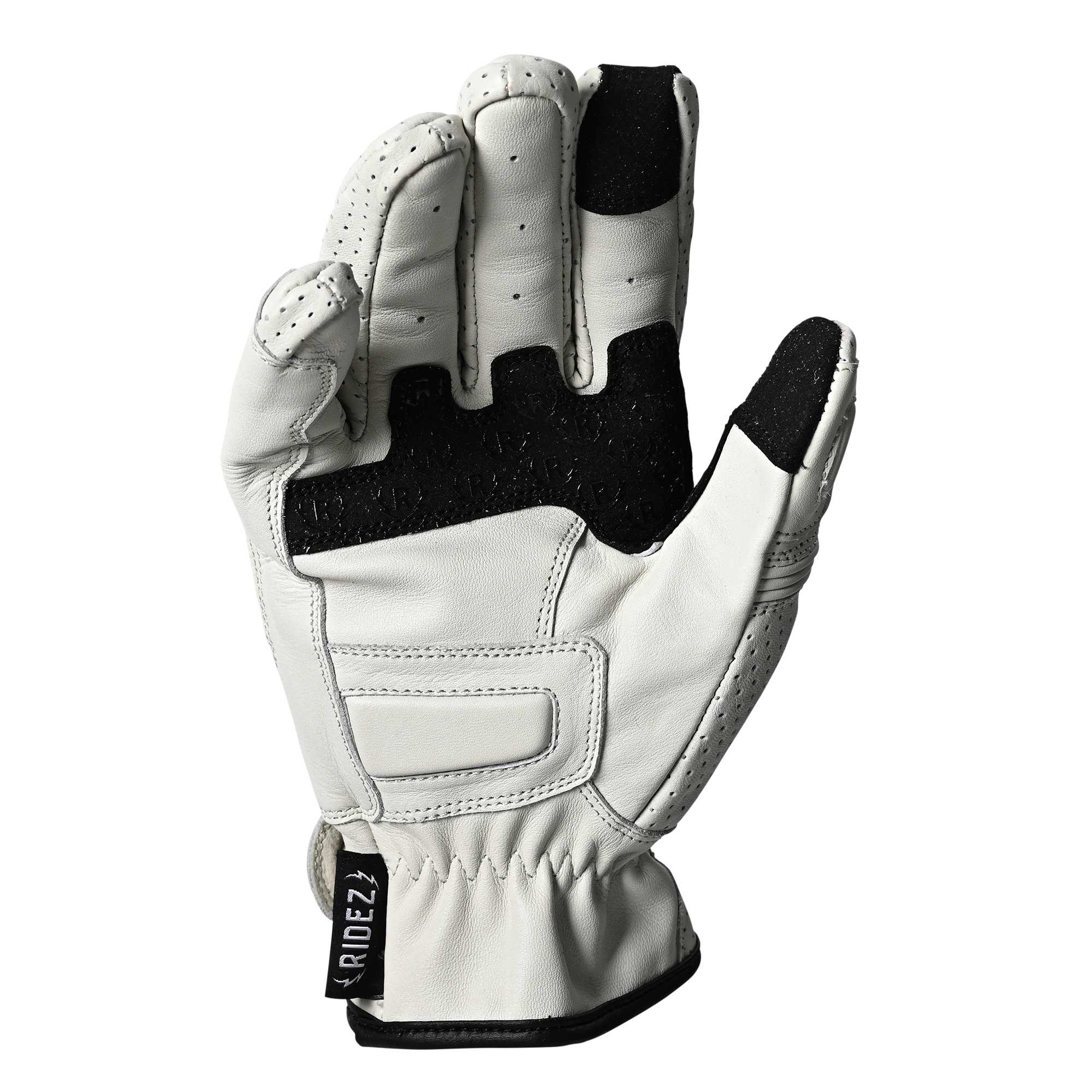 RIDEZ MOTO GLOVES DEFOE バイク用 レザーグローブ OFF WHITE RLG2201