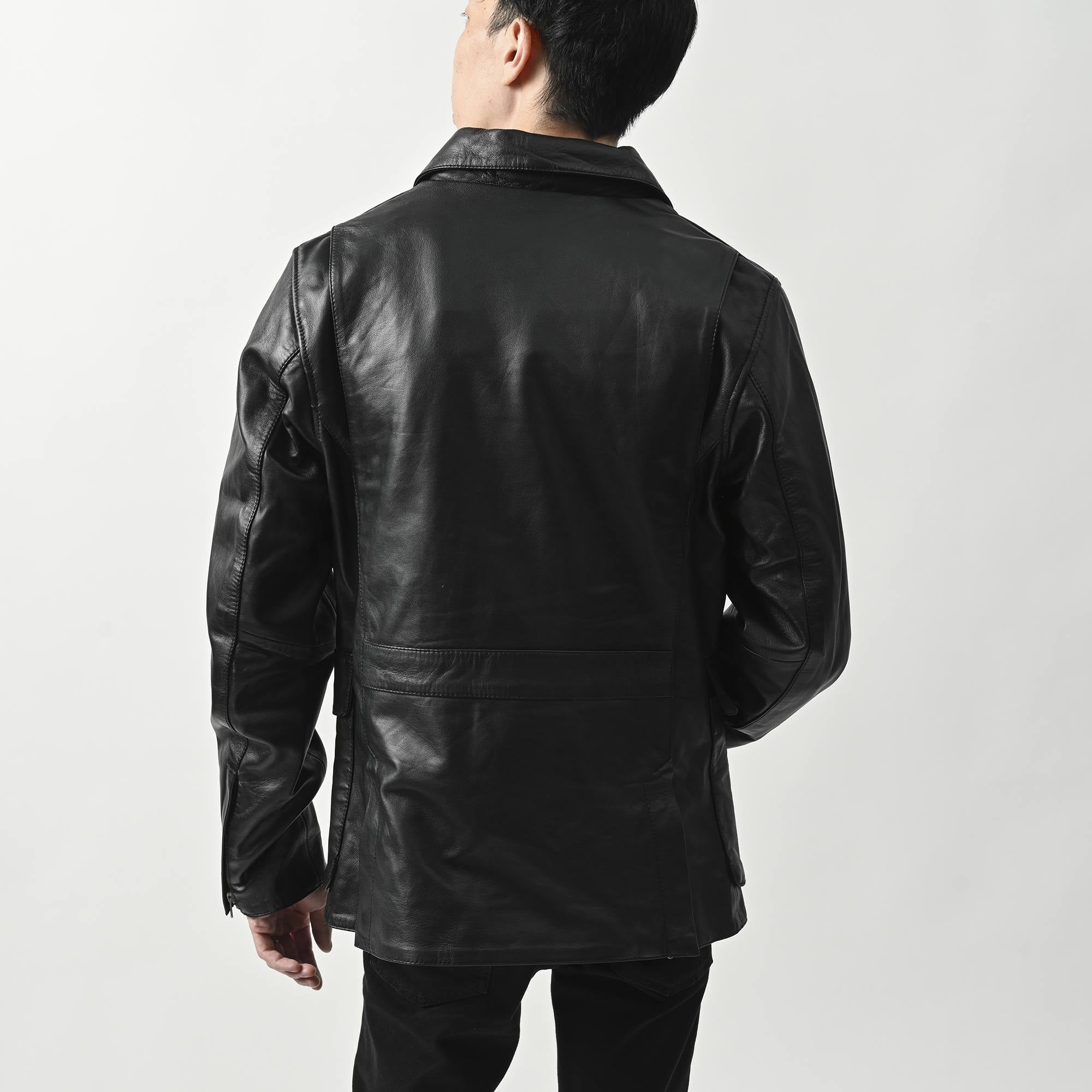RIDEZ GENTS JACKET 摩托车皮夹克 黑色 RLJ900