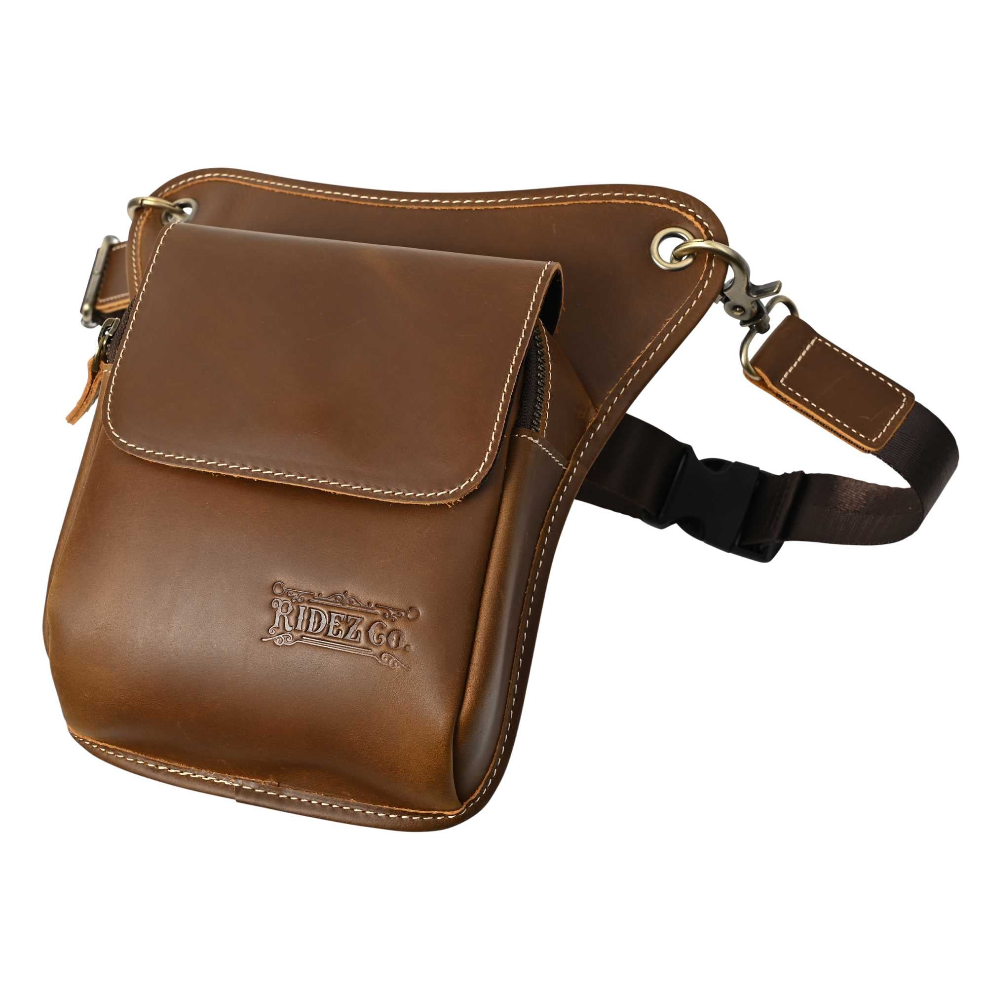 RIDEZ LEATHER LEG BAG バイク用 レッグバッグ RBP04