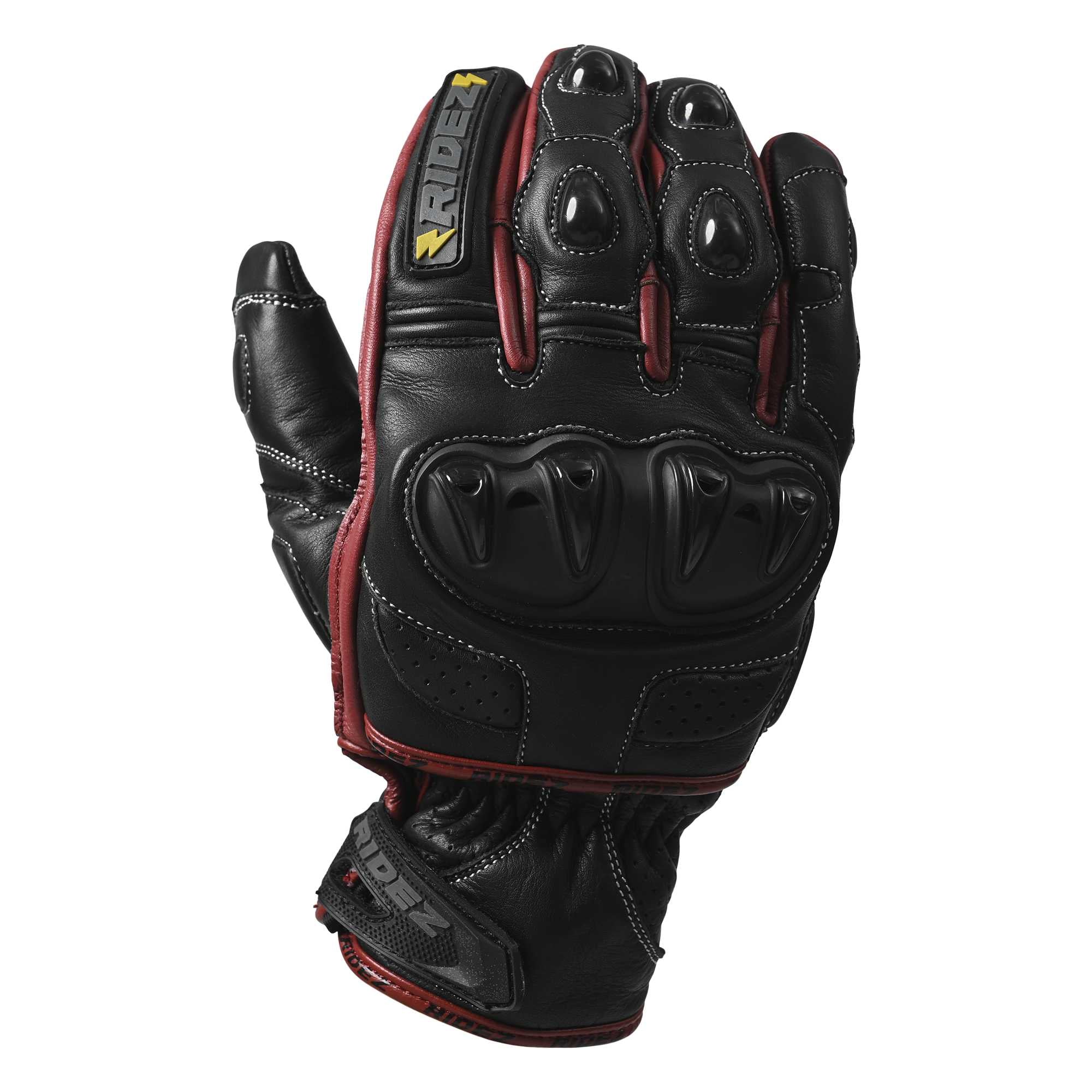 RIDEZ バイク グローブ OCTANE STEEL GLOVE RED RLG11