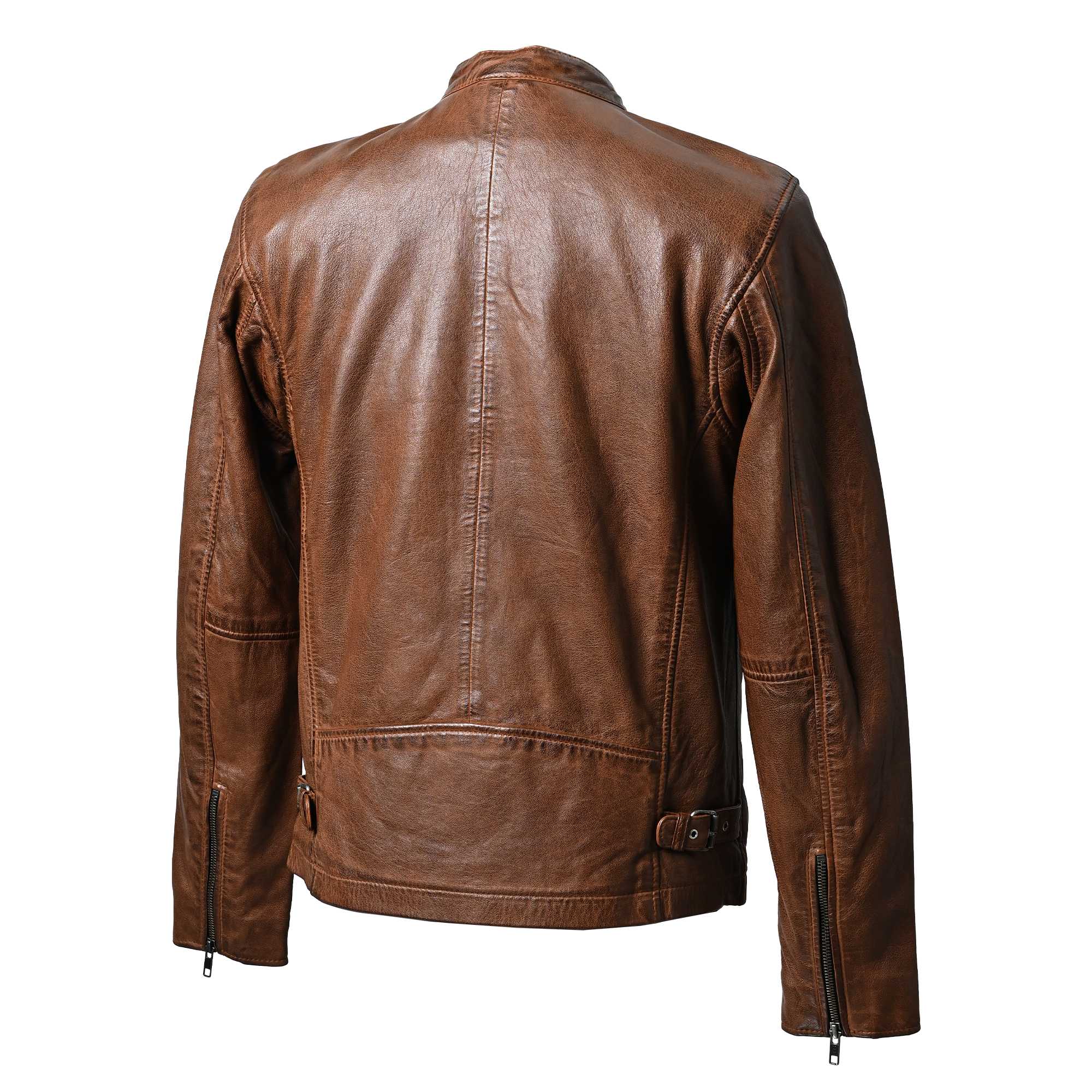 RIDEZ ACE JACKET BROWNシングルライダースジャケット
