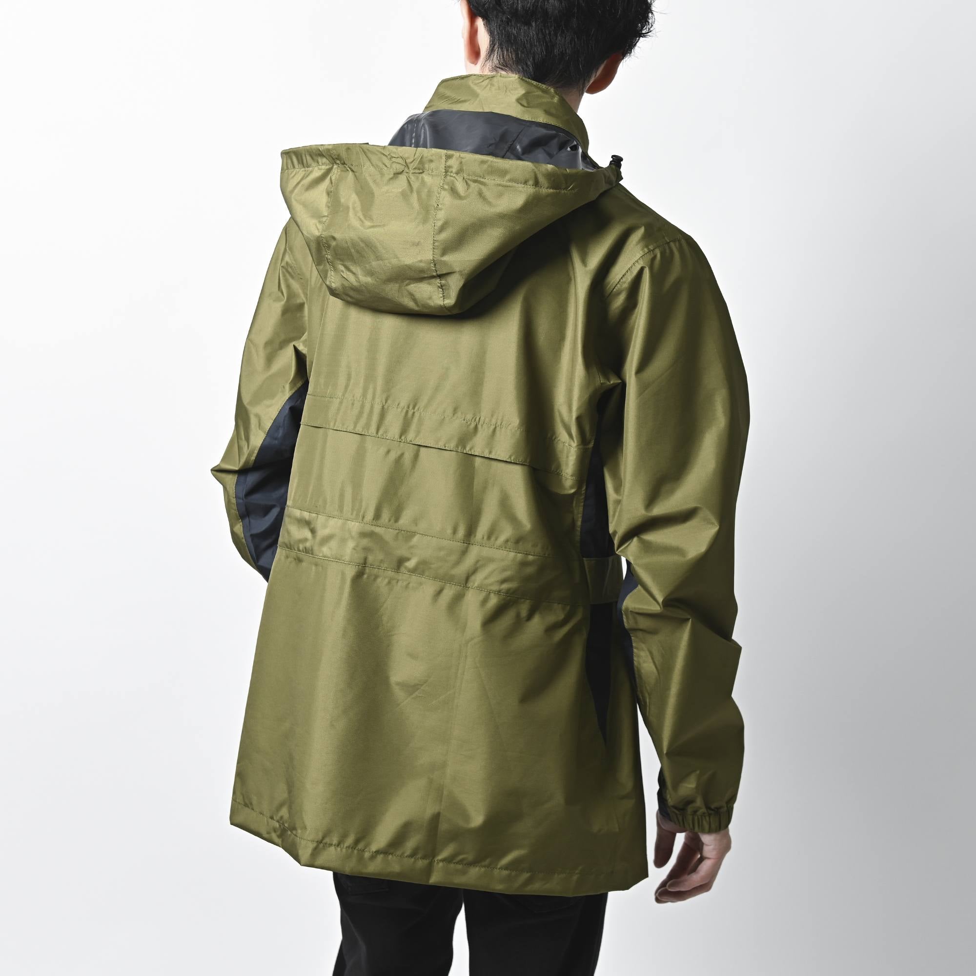 RIDEZ MICRO RAIN COAT　バイク用 レインコート OLIVE  MCR05