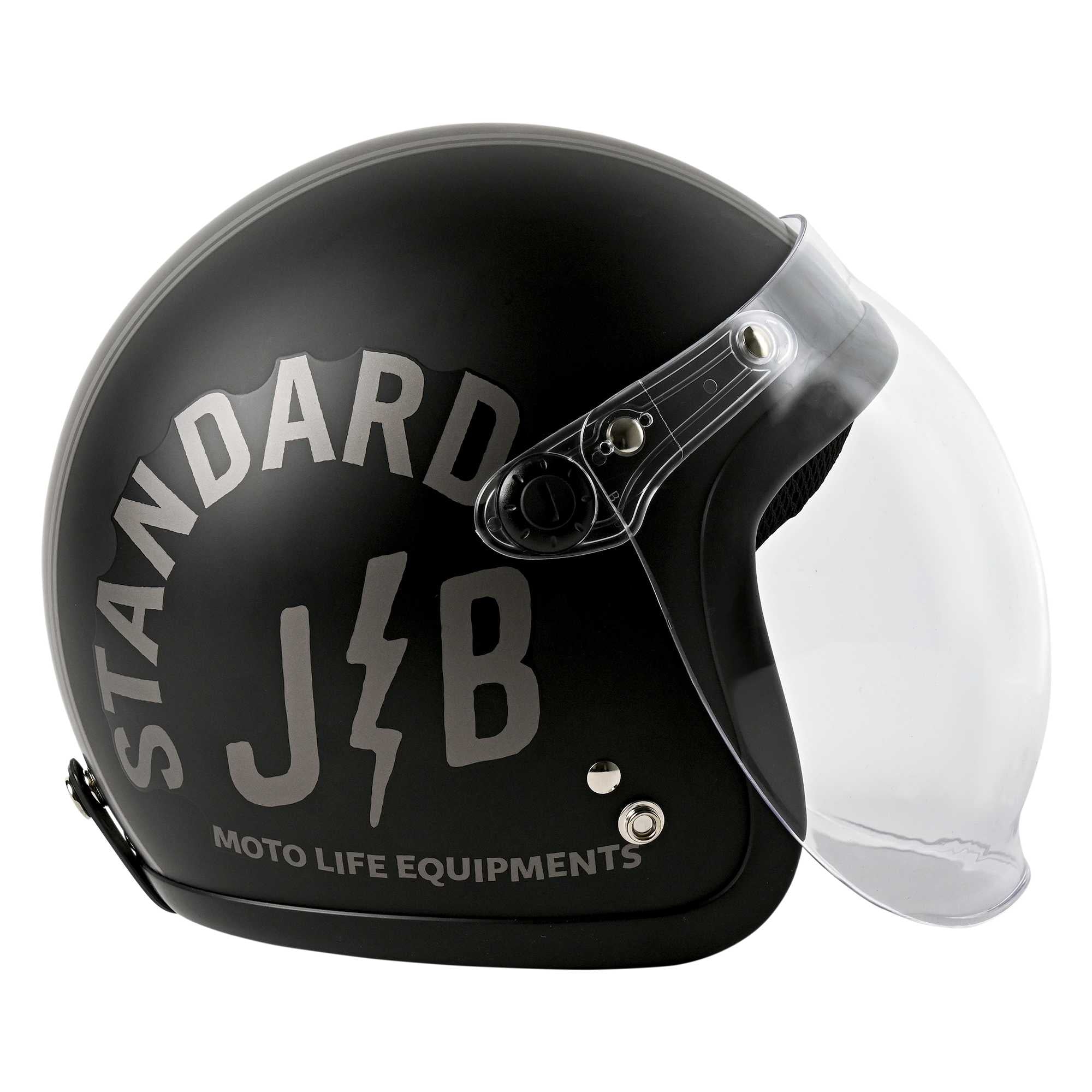 RIDEZ JB Motorcycle Jet Helmet STANDARD