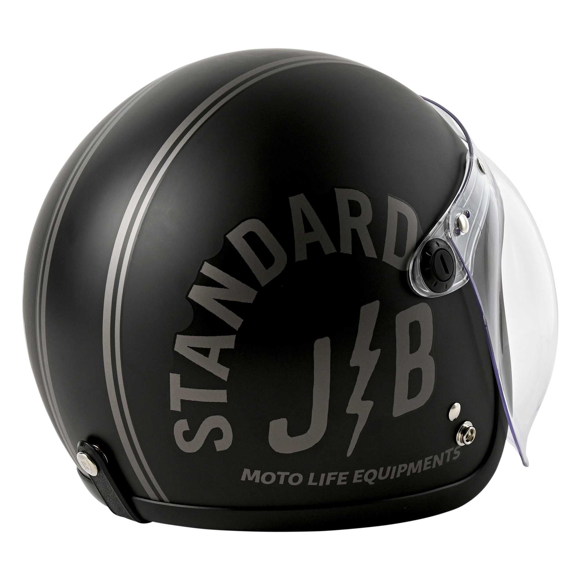 RIDEZ JB Motorcycle Jet Helmet STANDARD