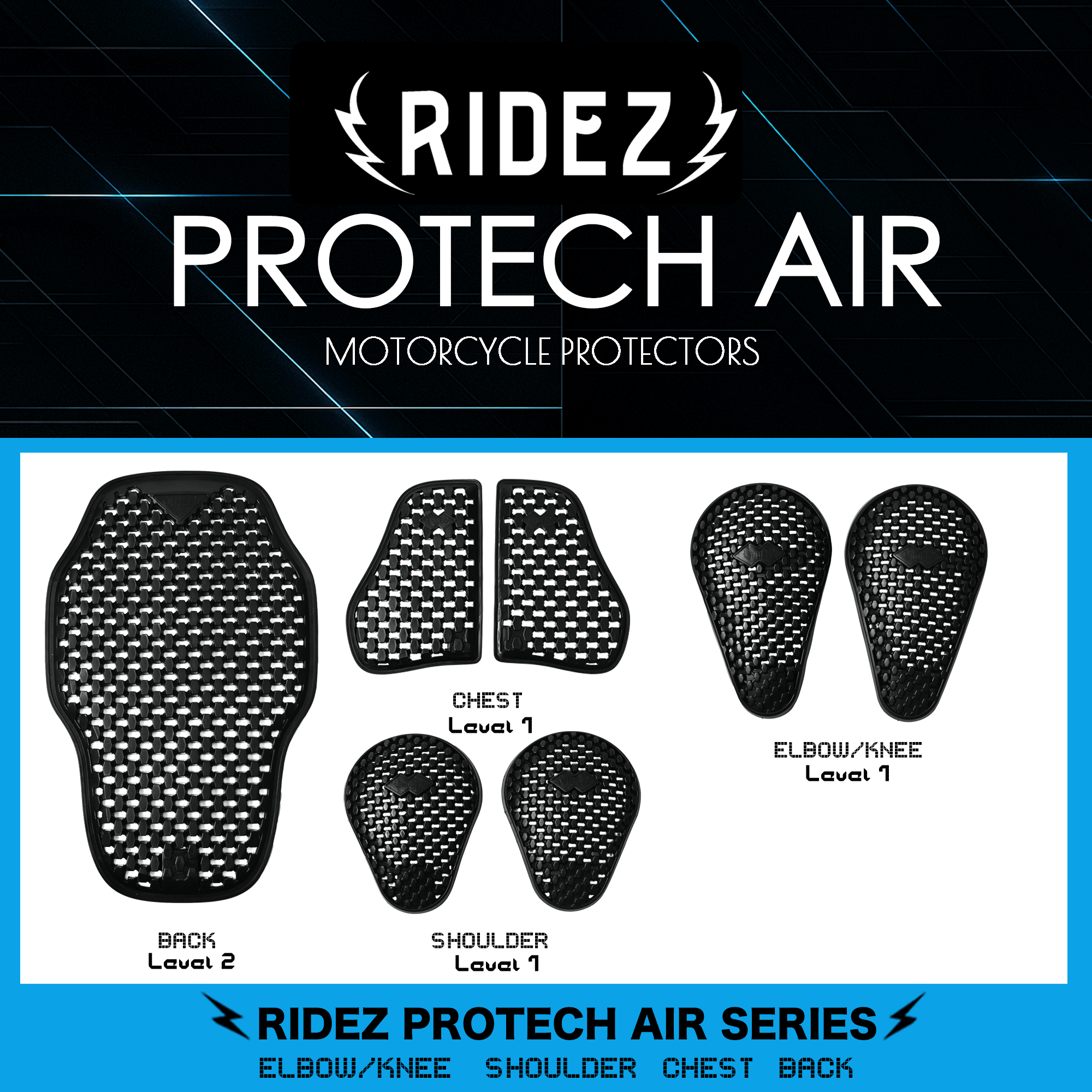 RIDEZ motorcycle protection PROTECH AIR BACK プロテクター