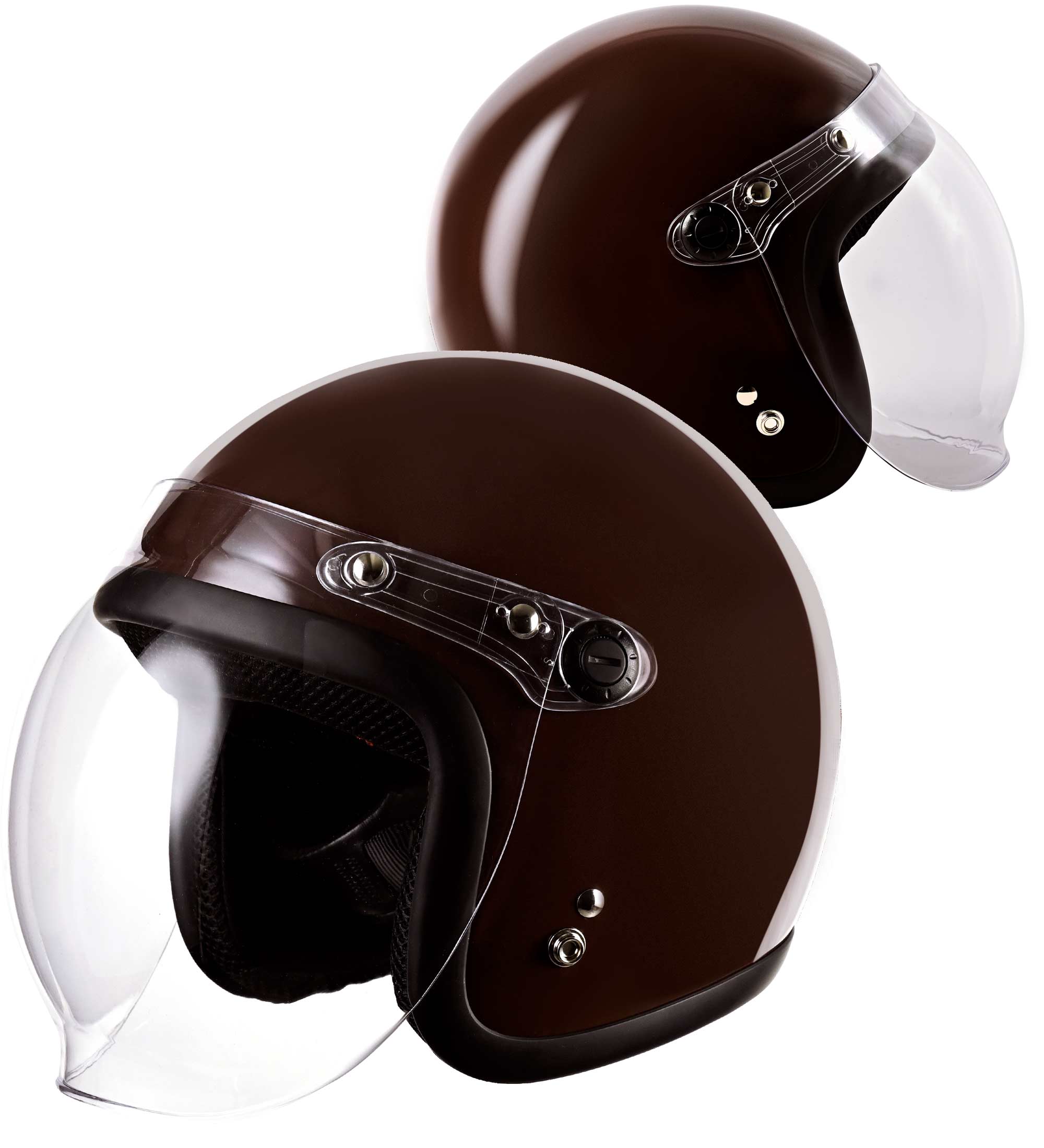 RIDEZ JB バイク用ジェットヘルメット DARKMOCHA