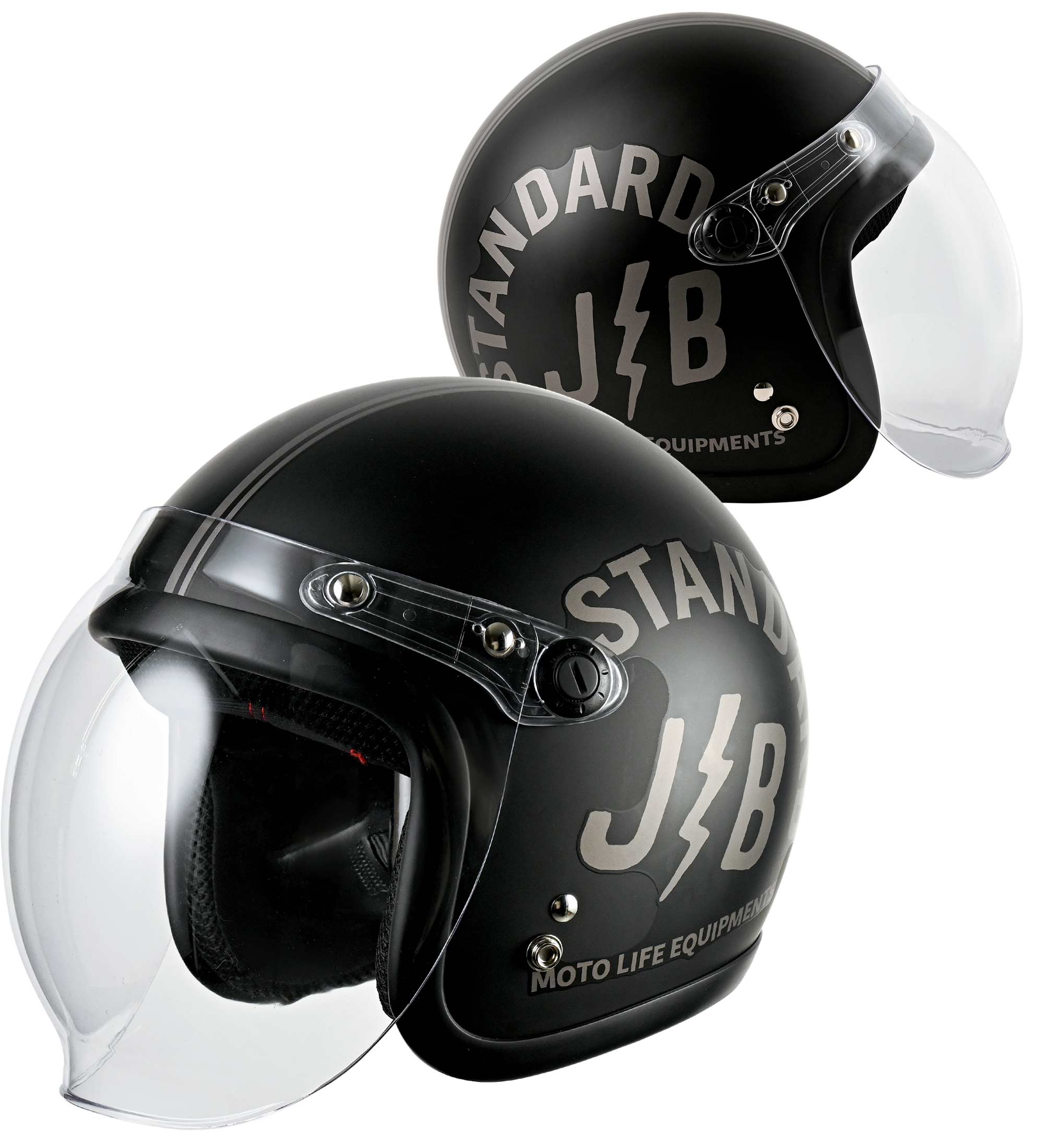 RIDEZ JB Motorcycle Jet Helmet STANDARD
