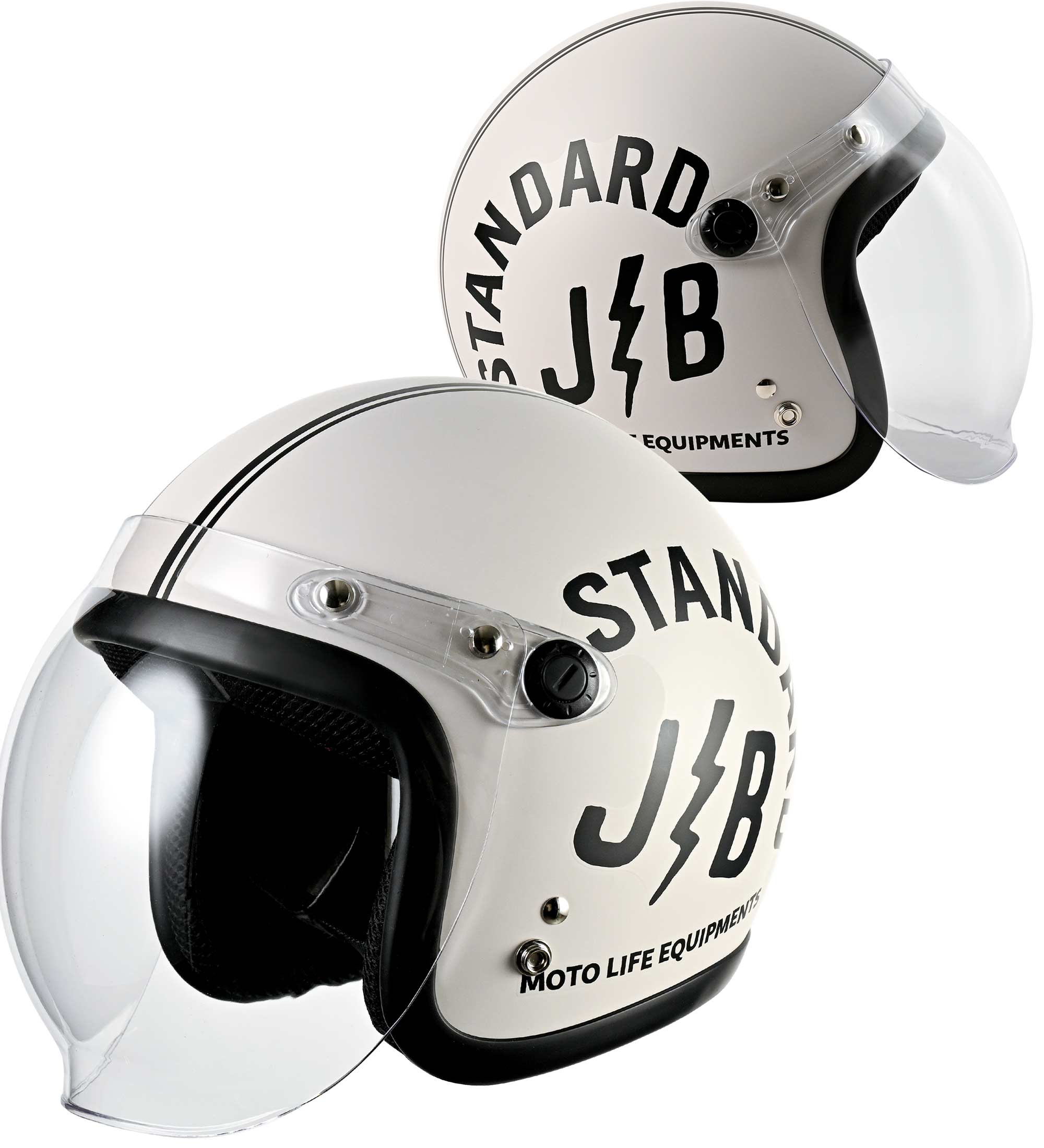 RIDEZ JB Motorcycle Jet Helmet STANDARD