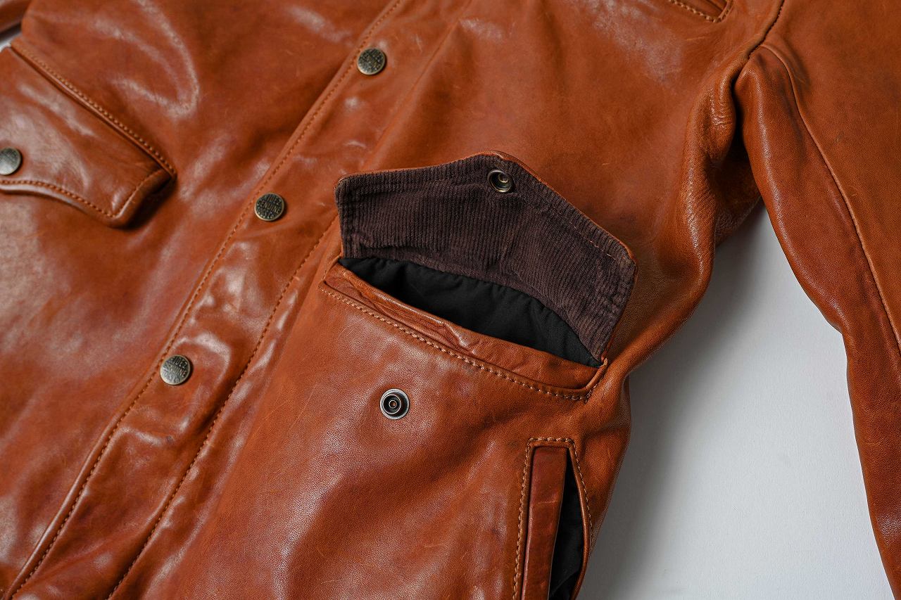 RIDEZ HORSEHIDE JACKET Motorcycle Horsehide Leather Jacket CAMEL RWH001