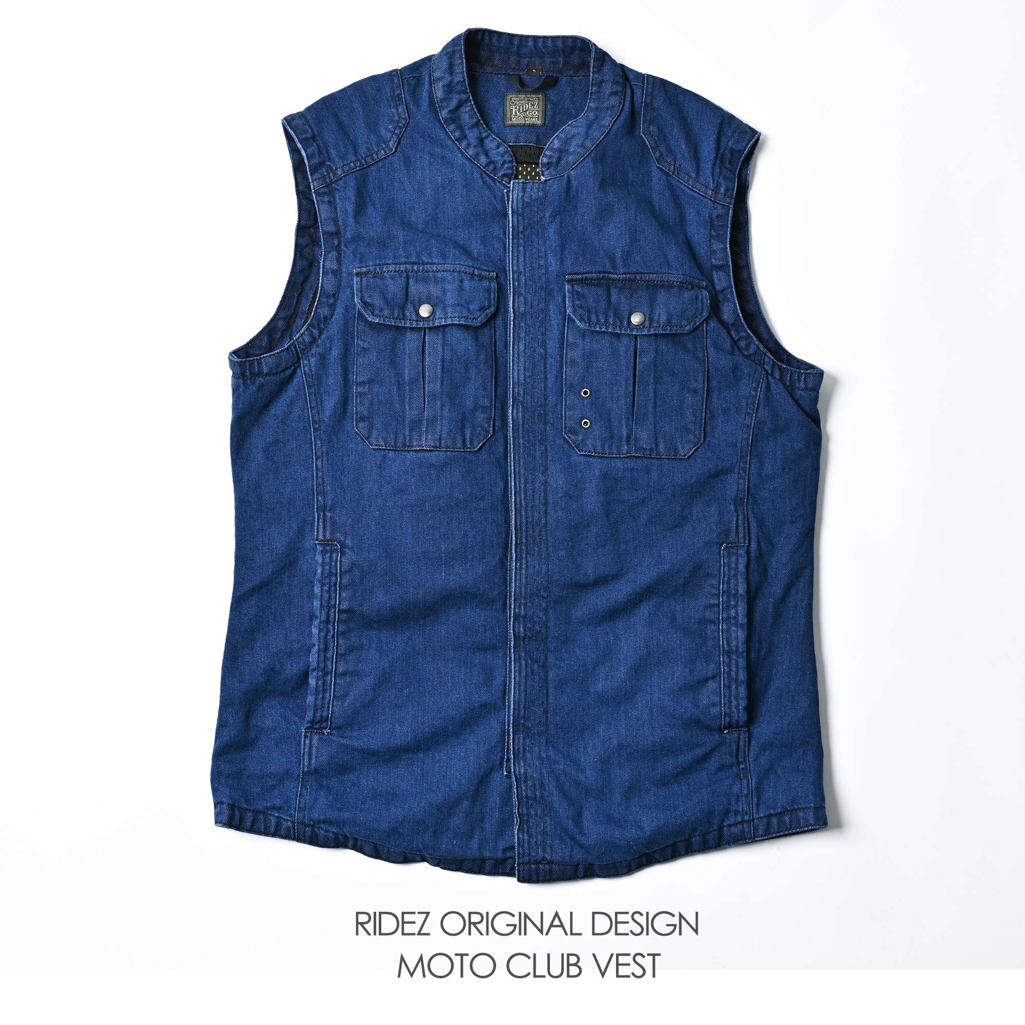 RIDEZ MOTO CLUB VEST Protector Vest Indigo MV02
