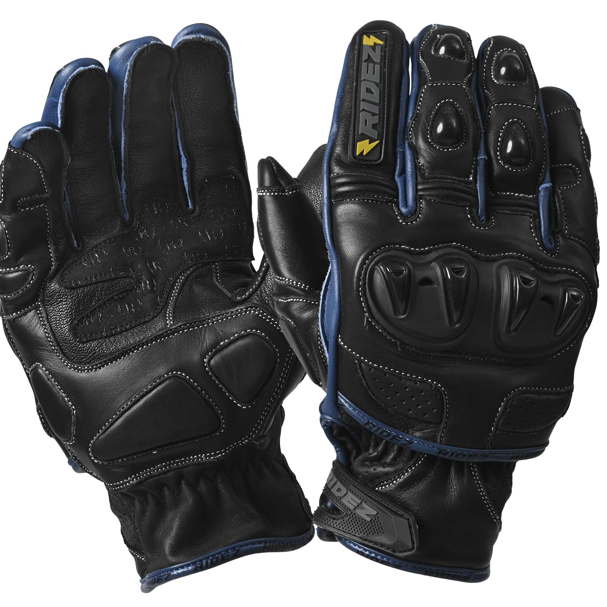 RIDEZ 自行车手套 OCTANE 钢手套 蓝色 RLG11