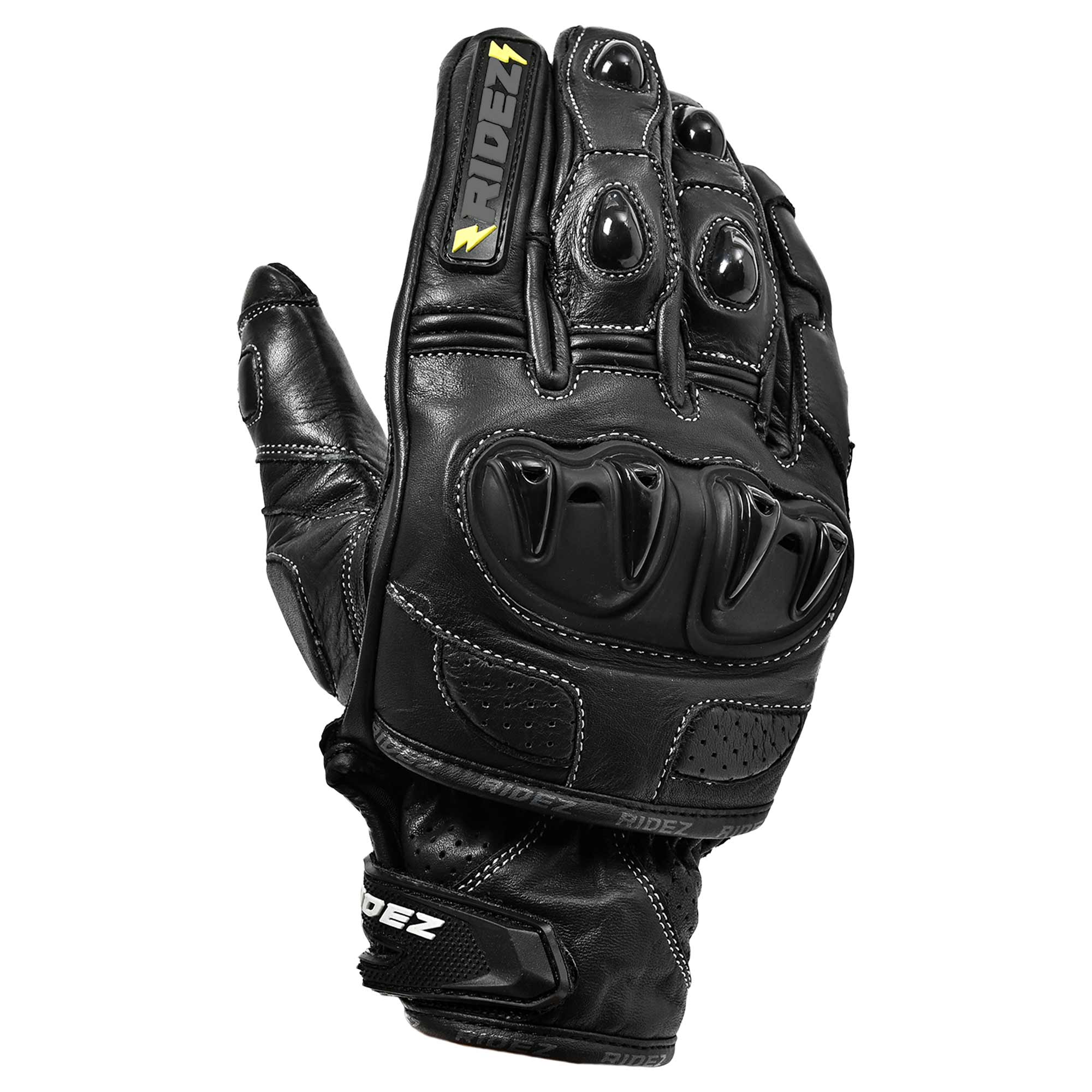 RIDEZ Motorcycle Gloves OCTANE STEEL GLOVE BLACK RLG11
