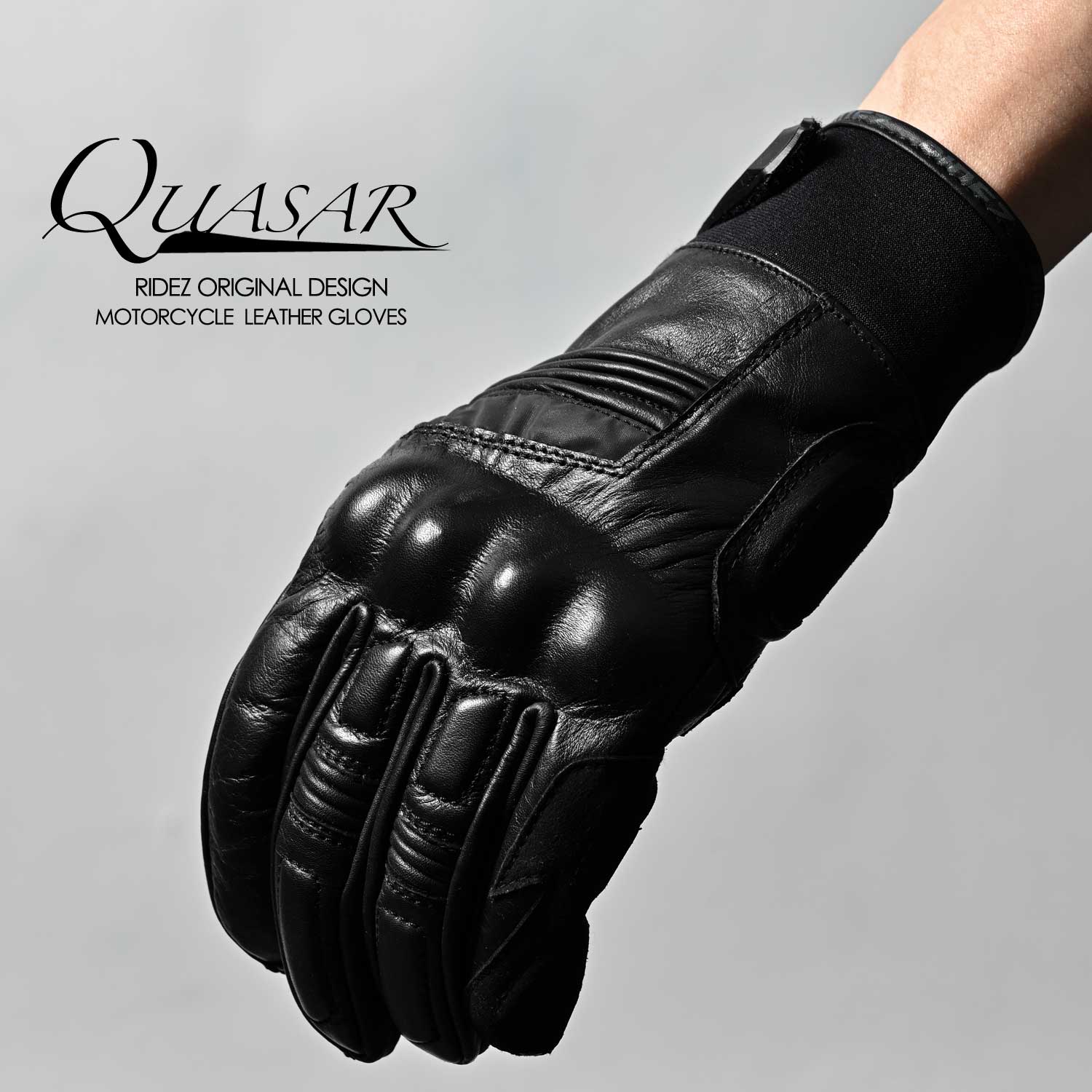 RIDEZ QUASAR GLOVES BLACK RLG263 バイク用グローブ