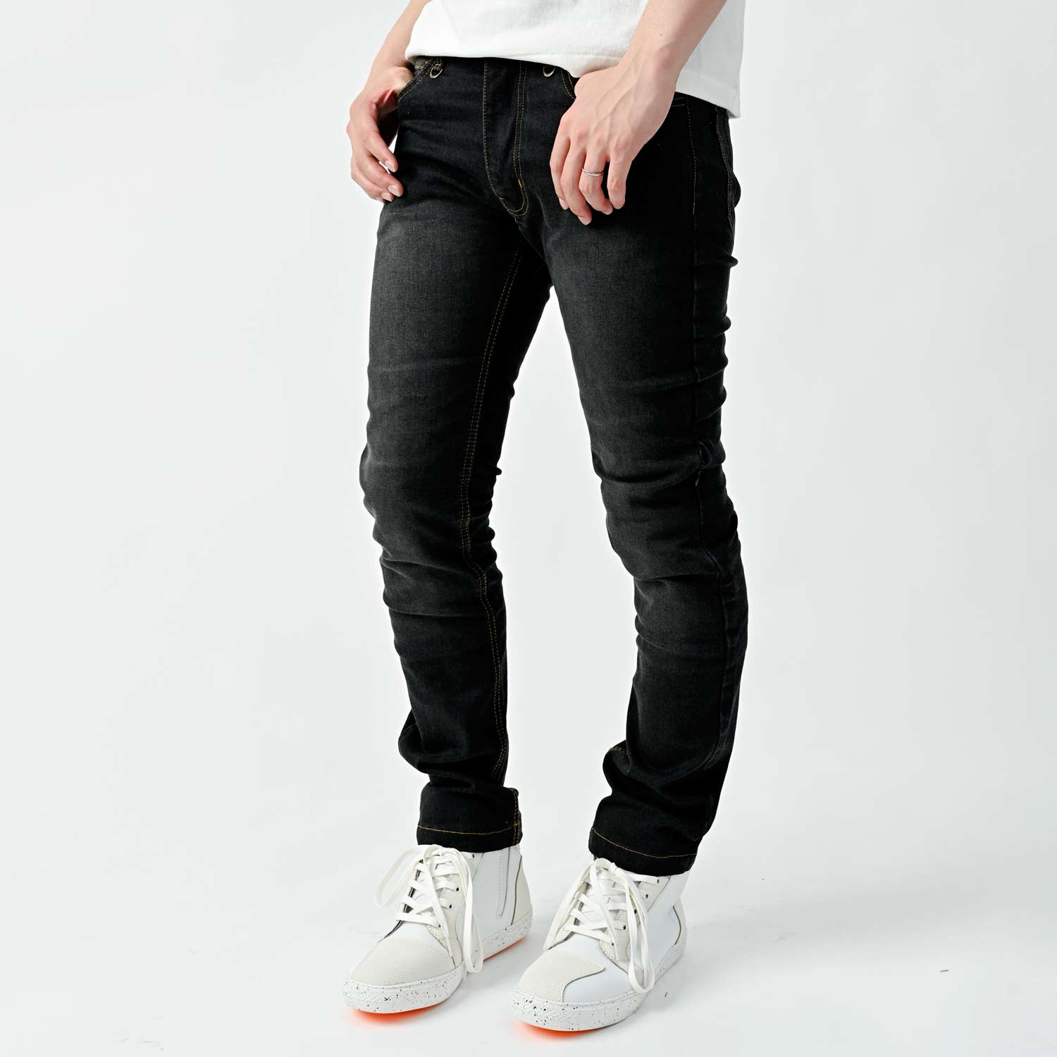 RIDEZ SINGLE LAYER JEANS riding pants BLACK RDB1025
