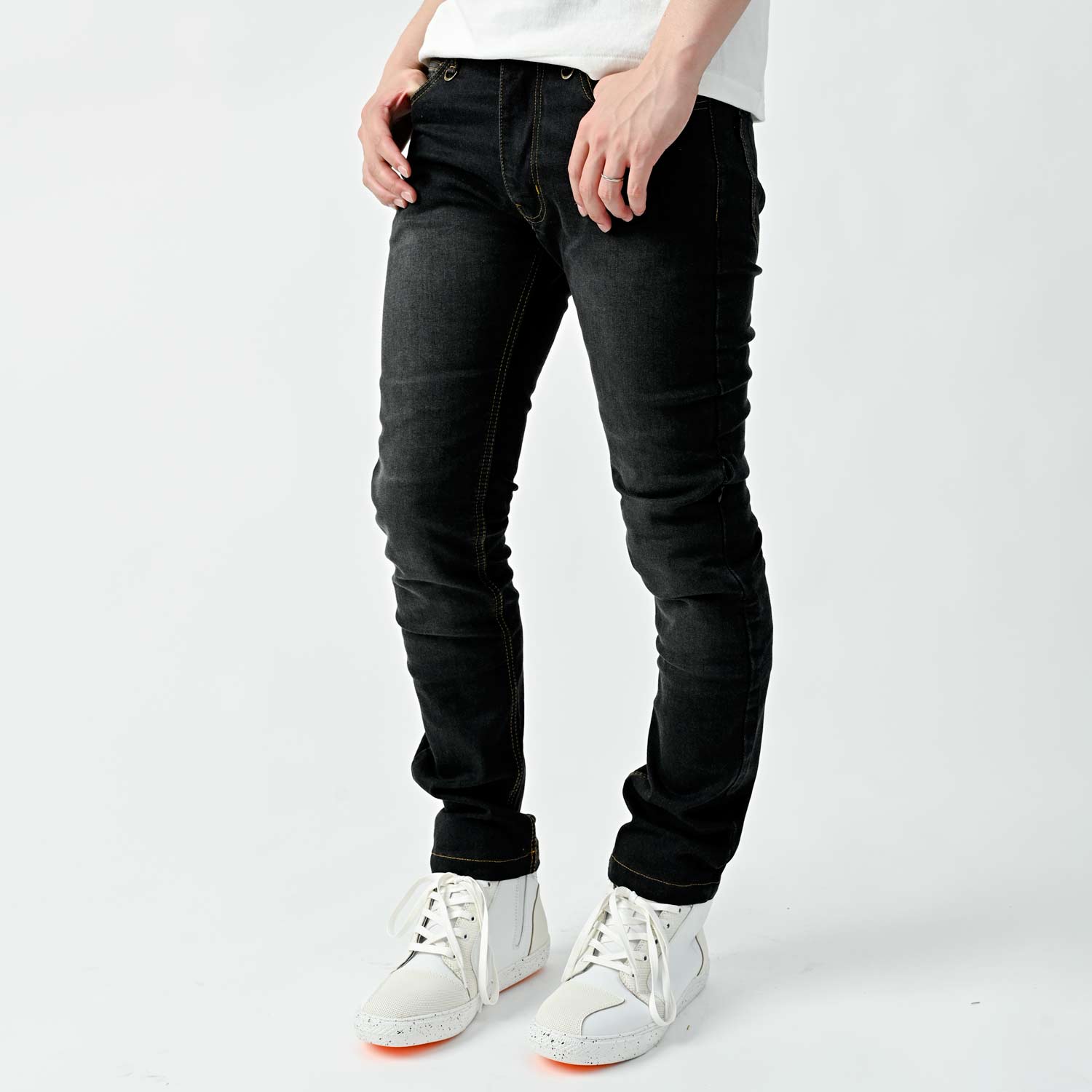 RIDEZ SINGLE LAYER JEANSライディングパンツ  BLACK RDB1025