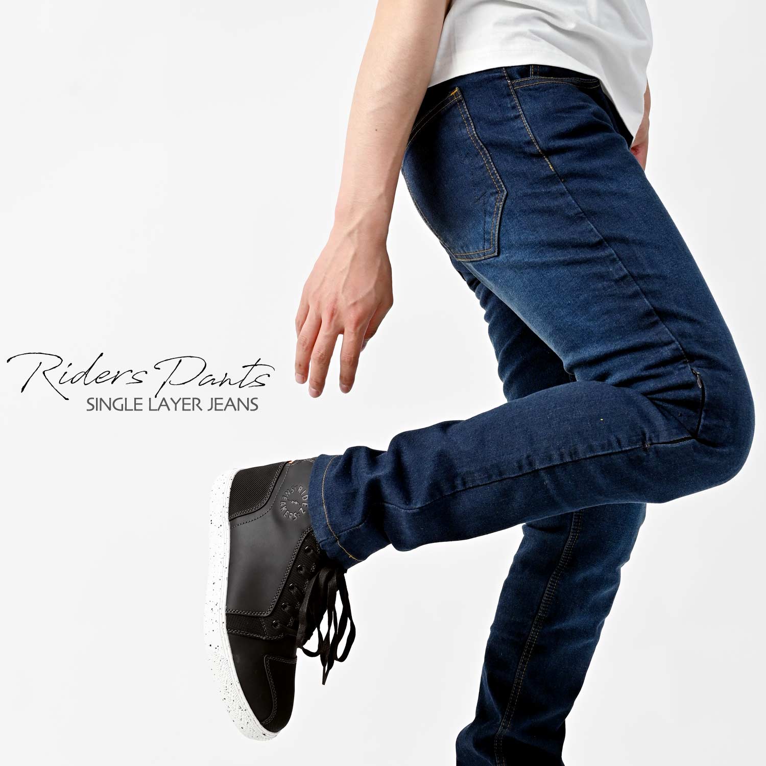 RIDEZ SINGLE LAYER JEANSライディングパンツ BLUE RDB1025