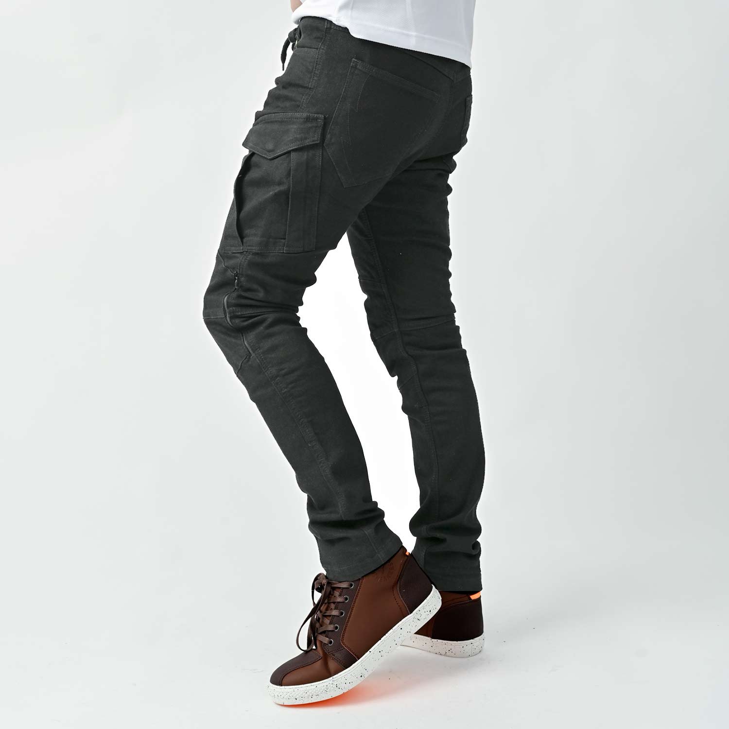 RIDEZ SLIM FIT CARGO PANTS BLACK RDB1031