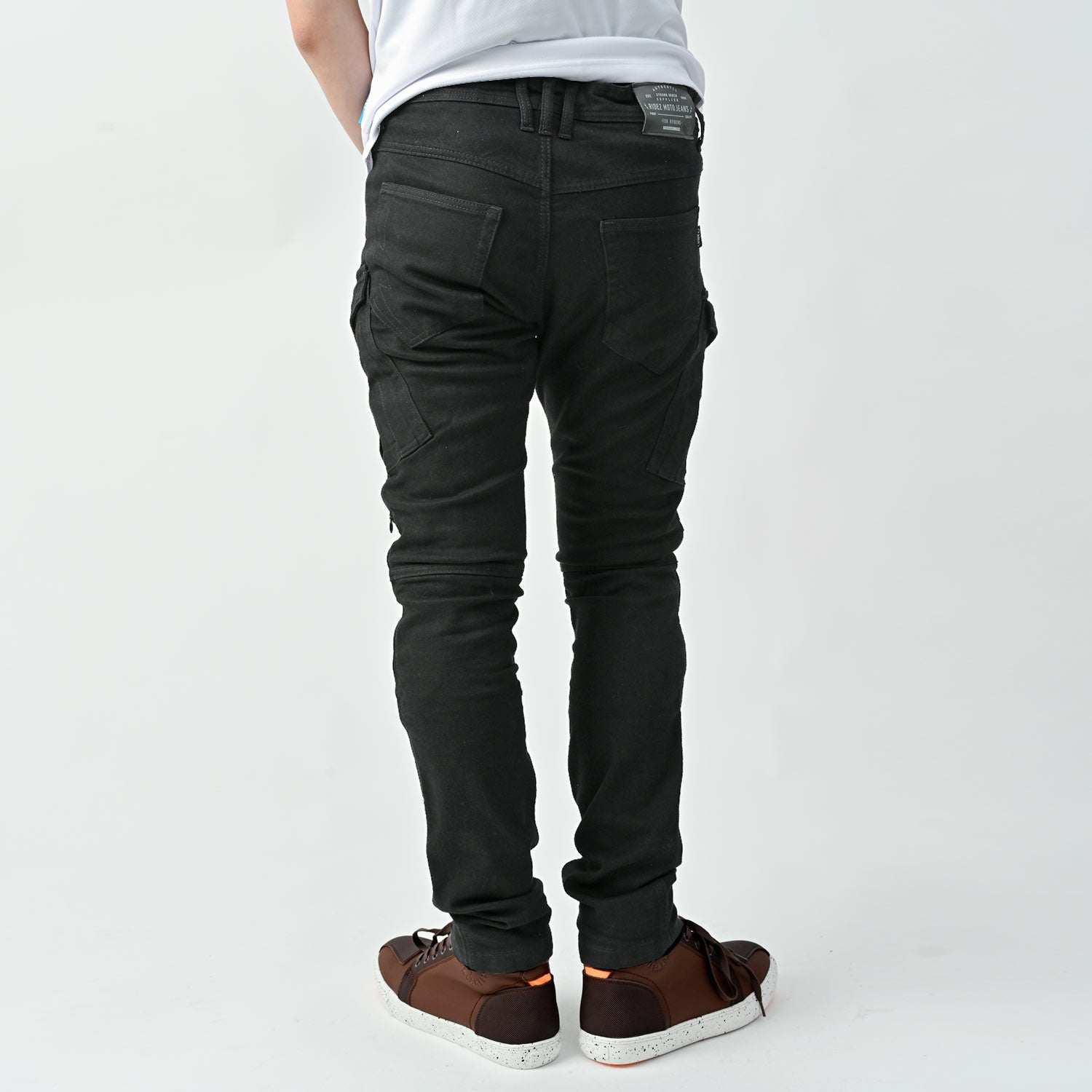 RIDEZ SLIM FIT CARGO PANTS BLACK RDB1031