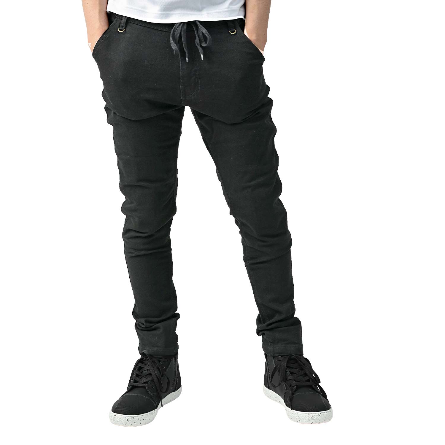 RIDEZ TAPERED BAGGY PANTS BLACK RDB1034