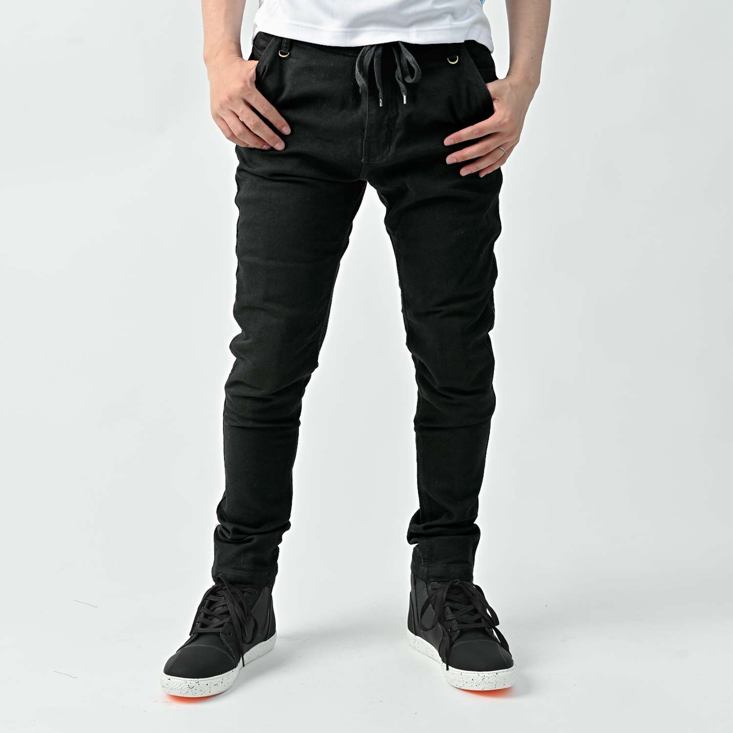 RIDEZ TAPERED BAGGY PANTS BLACK RDB1034