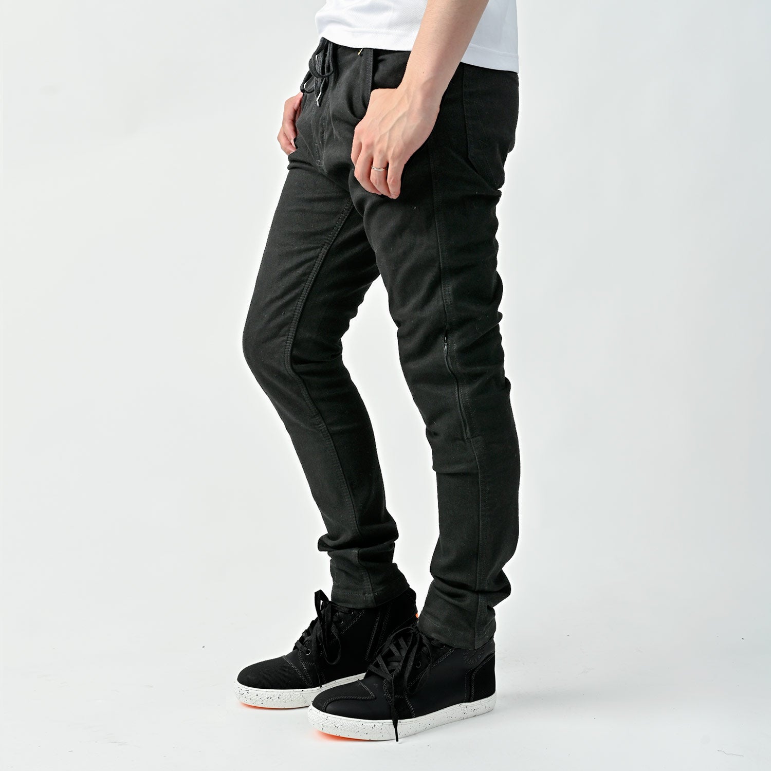 RIDEZ TAPERED BAGGY PANTS BLACK RDB1034