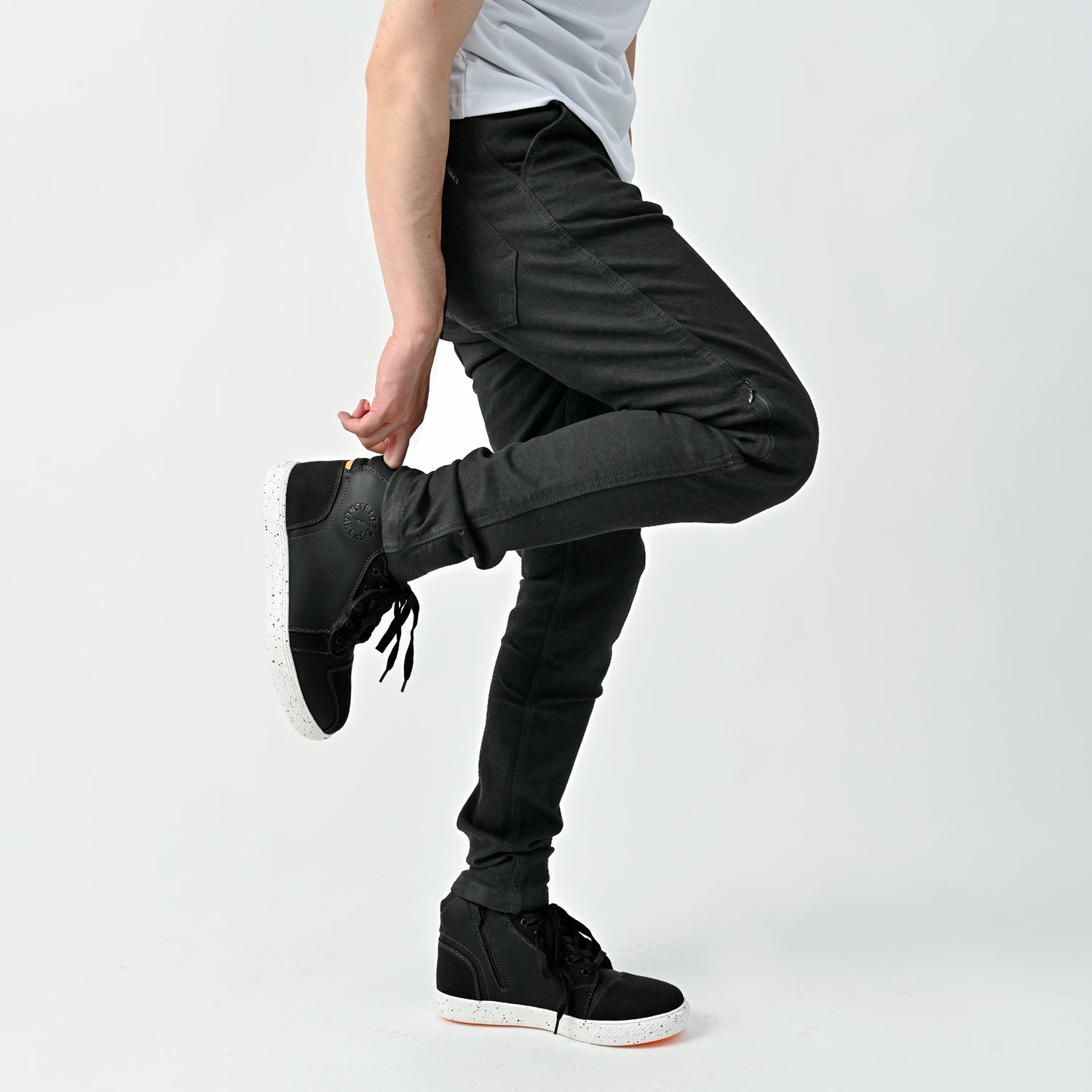 RIDEZ TAPERED BAGGY PANTS BLACK RDB1034