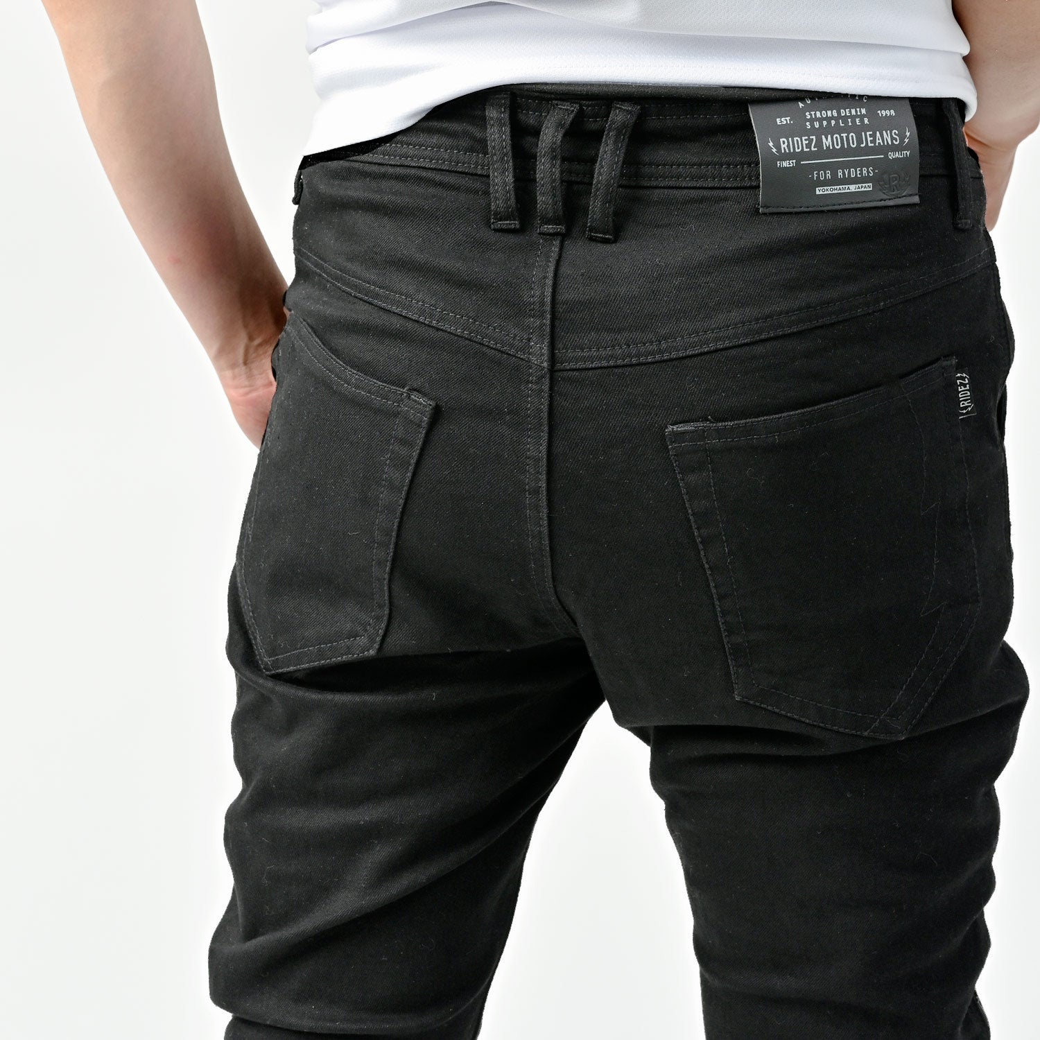 RIDEZ TAPERED BAGGY PANTS BLACK RDB1034