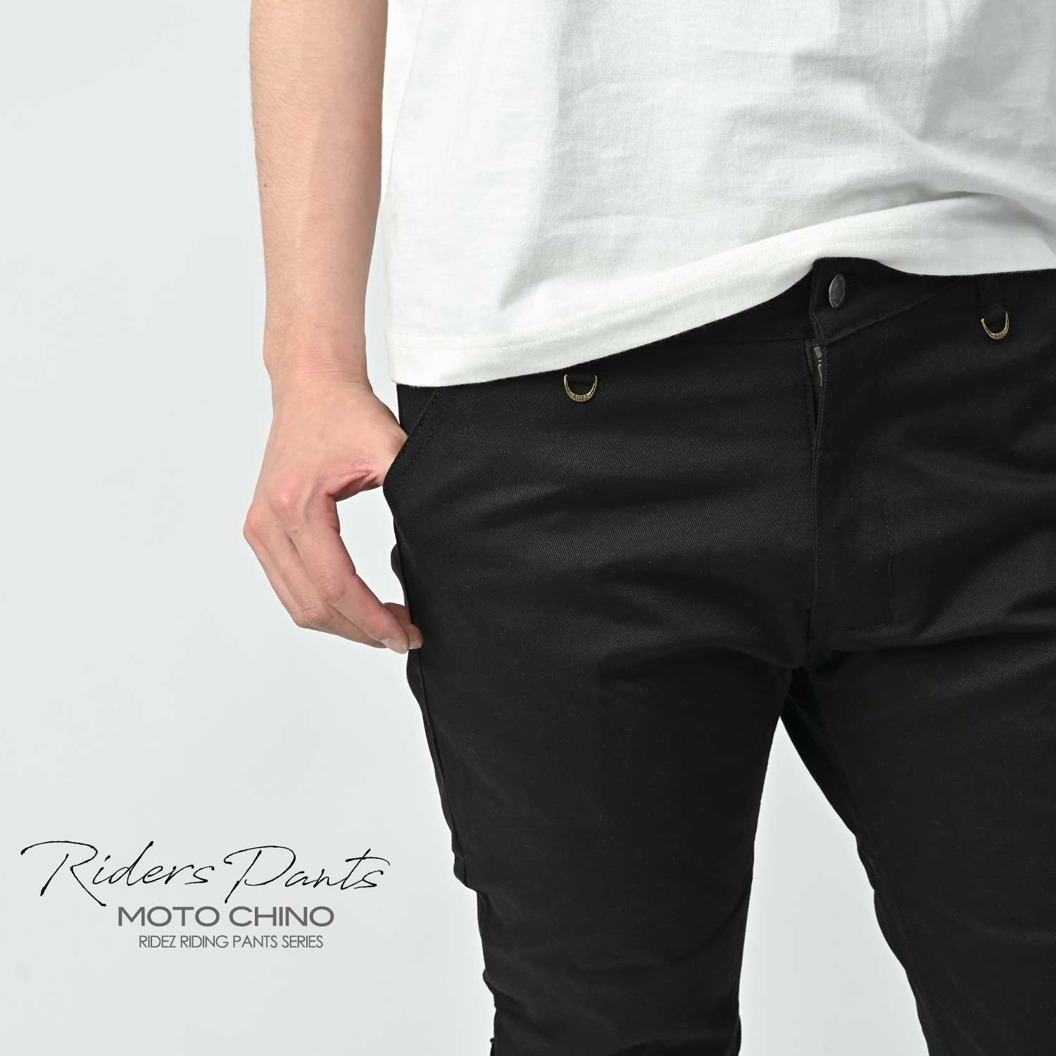 RIDEZ MOTO-CHINO 11oz ライディングパンツ BLACK RDB1063