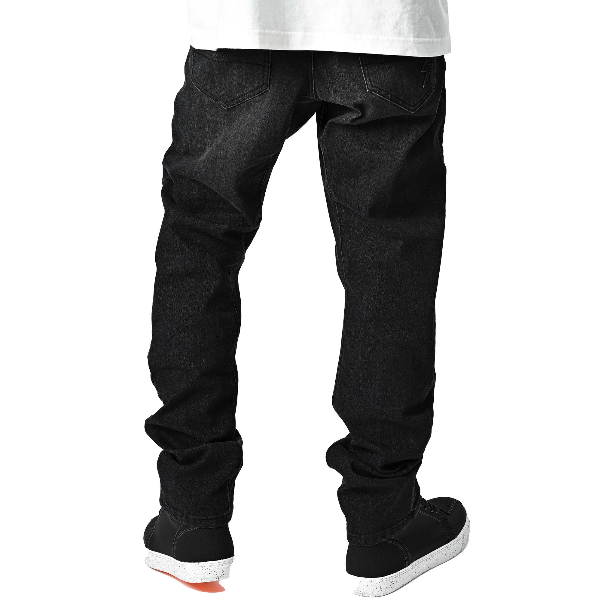 RIDEZ 9.3oz LIGHT CORDURA バイク ストレッチ デニム ナロークロッチ BLACK RDB2008