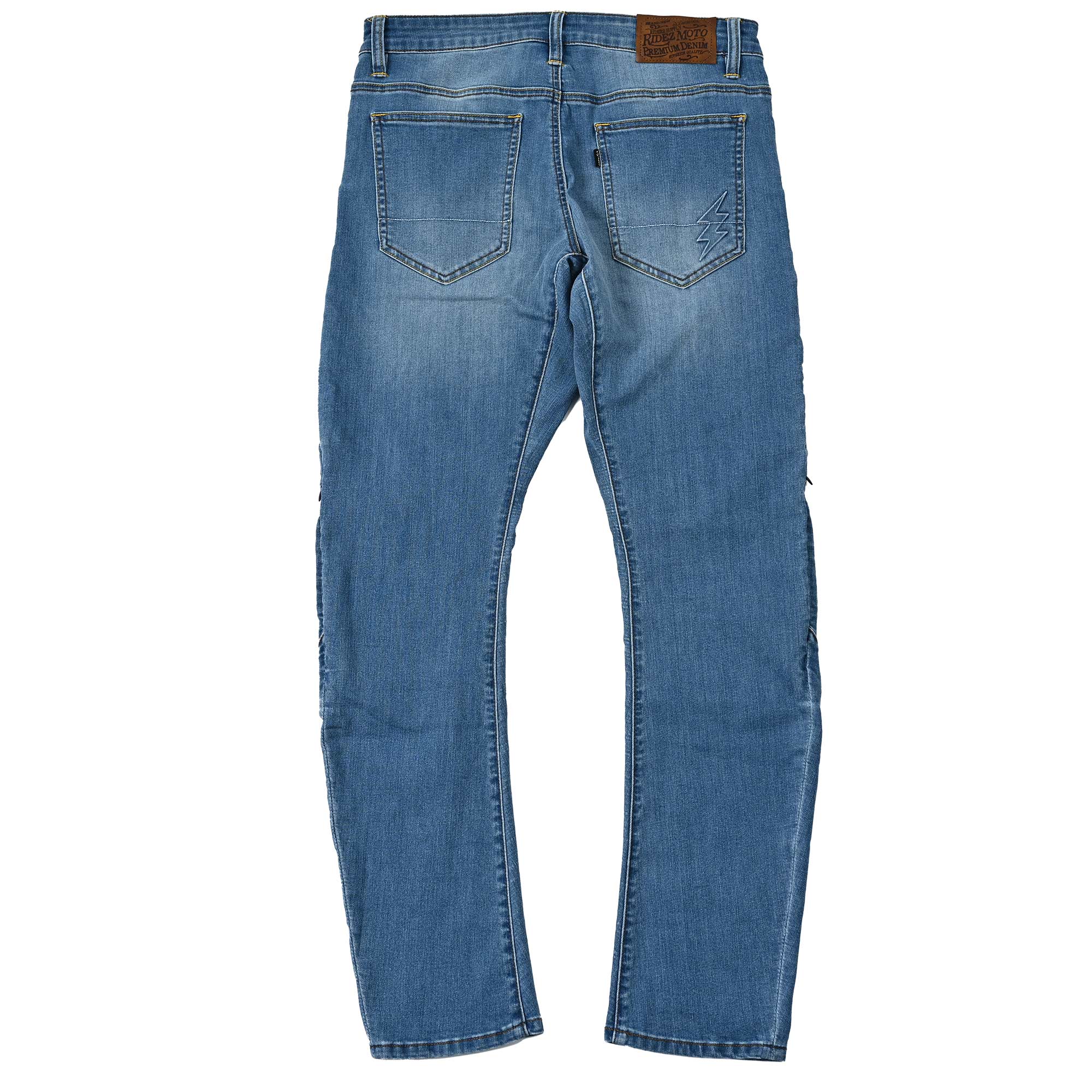 ライズ バイク用 ストレッチ ライディングデニム 軽量 コーデュラ 夏デニム