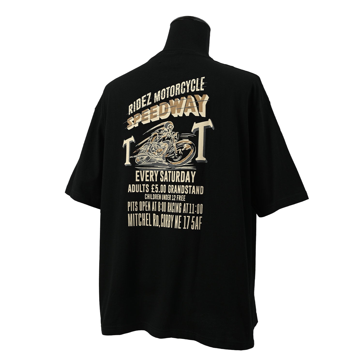 RIDEZ SKULL RACER BIG POCKET TEE RD7029