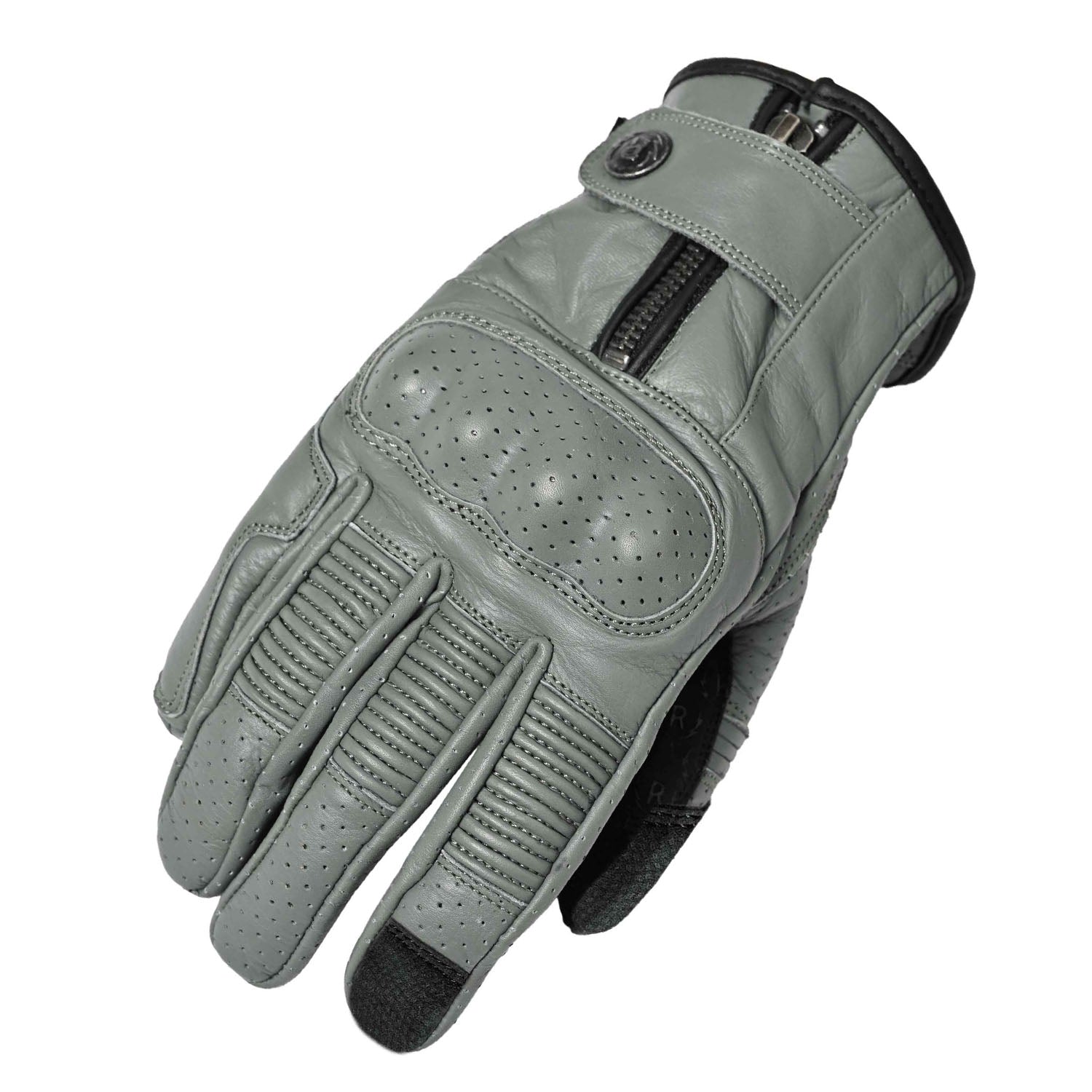 RIDEZ MOTO GLOVES DEFOE Motorcycle Leather Gloves GRAY RLG2201