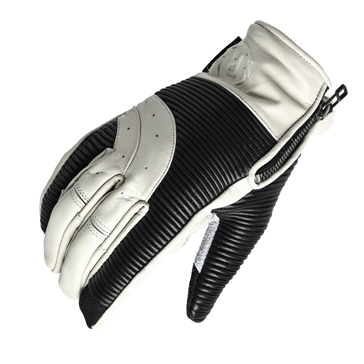 RIDEZ MOTO GLOVES VOLTAGE バイク用 レザーグローブ WHITE/BLACK RLG2203