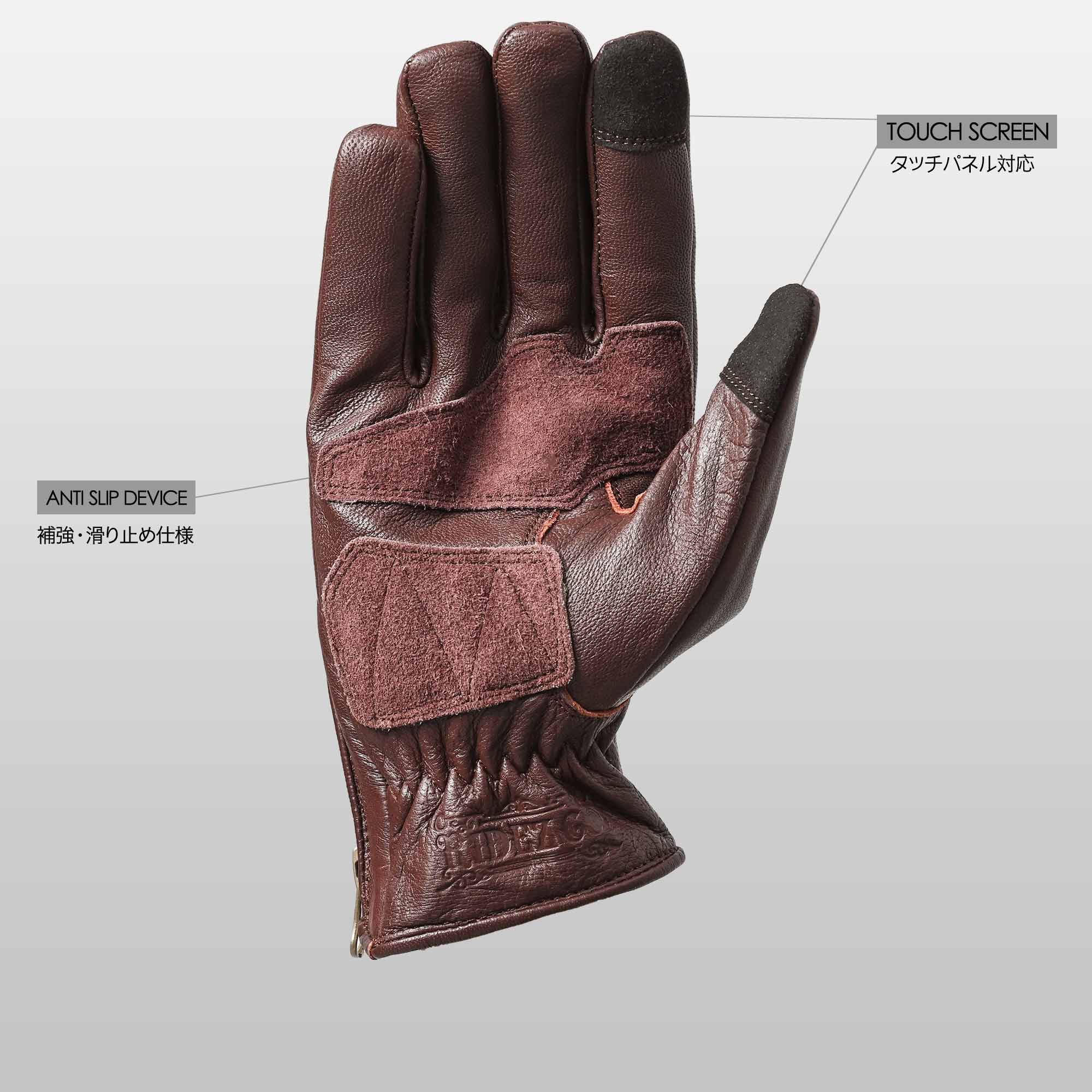 RIDEZ MOTO GLOVES VINTAGE 秋冬防寒摩托车手套 RUSSET BROWN RLG75
