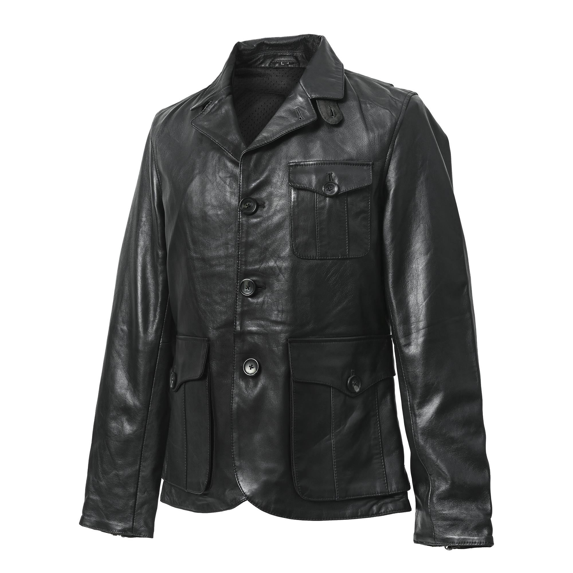 RIDEZ GENTS JACKET 摩托车皮夹克 黑色 RLJ900