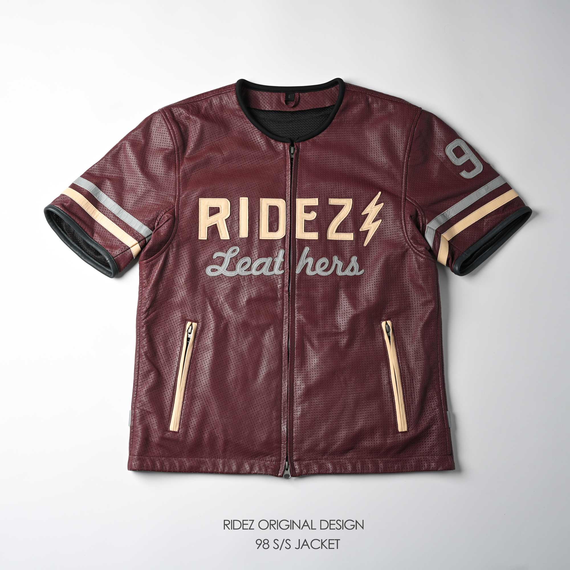 RIDEZ 98 S/S JACKET Motorcycle Leather Jacket Red RLSJ16